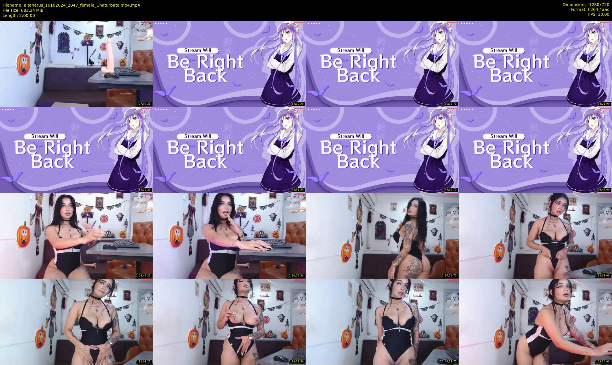 aitanarus — 120 minute Chaturbate female cam show recording, 720p, Oct 16, 2024