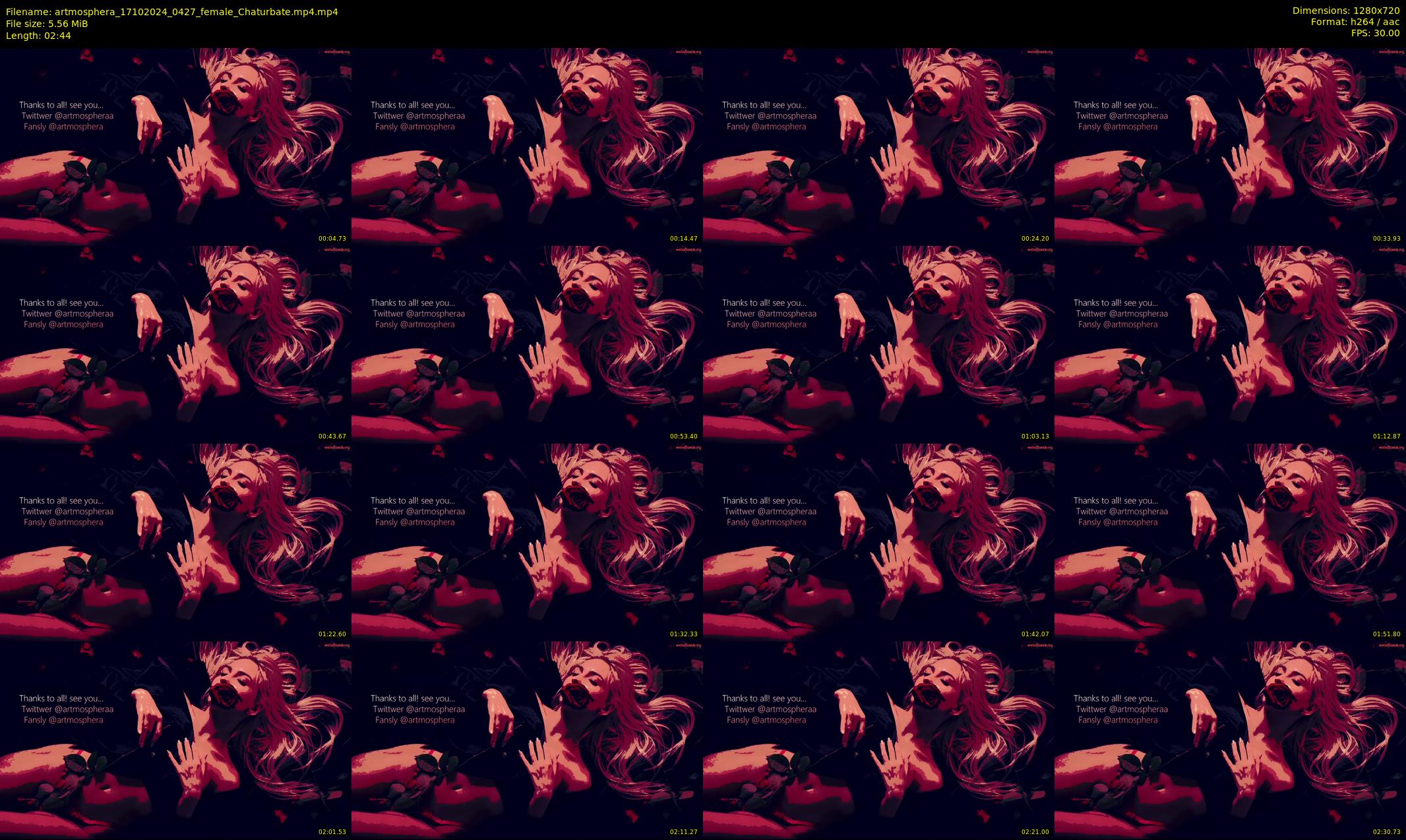 artmosphera — 3 minute Chaturbate female cam show recording, 720p, Oct 17, 2024