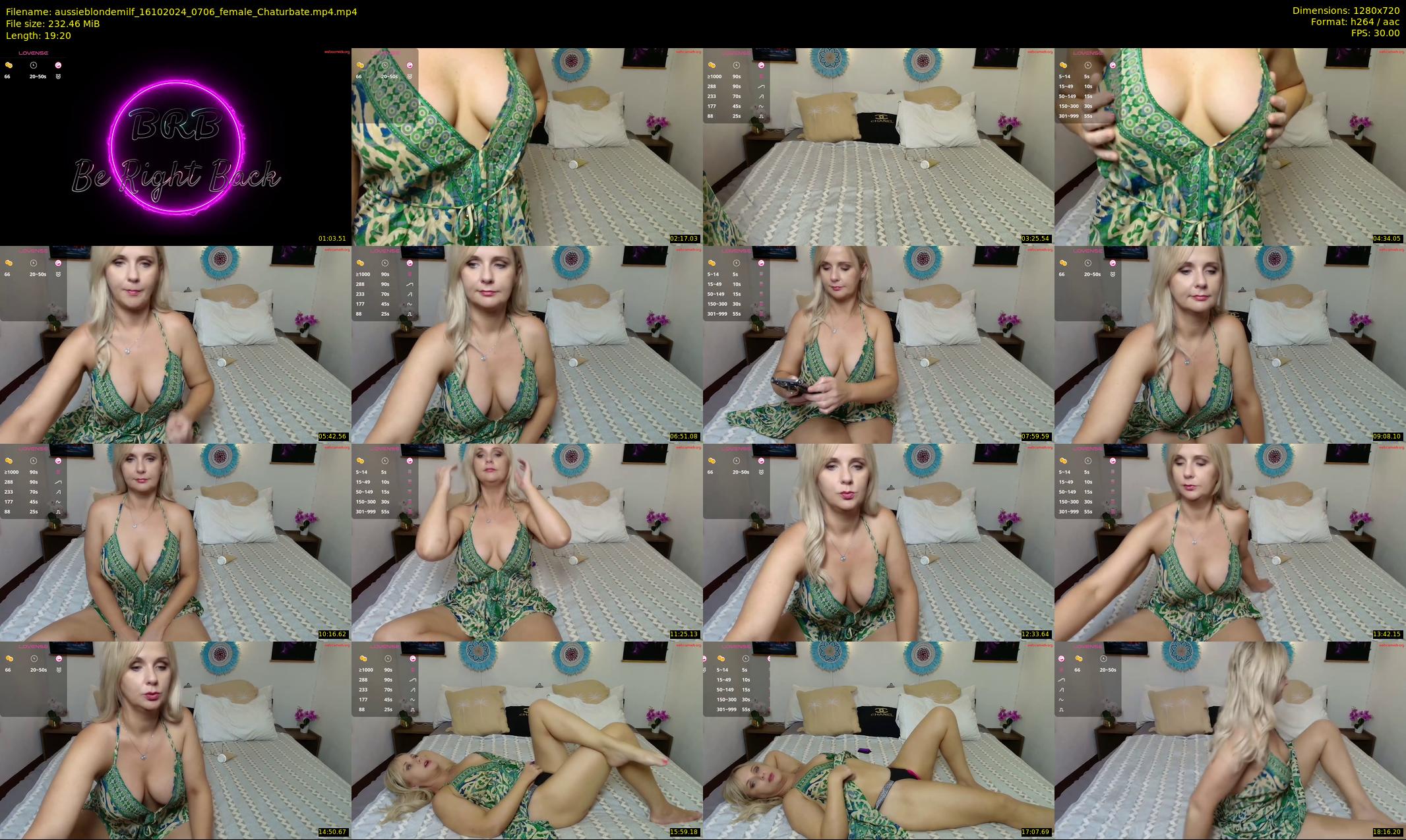 aussieblondemilf — 20 minute Chaturbate female cam show recording, 720p, Oct 16, 2024