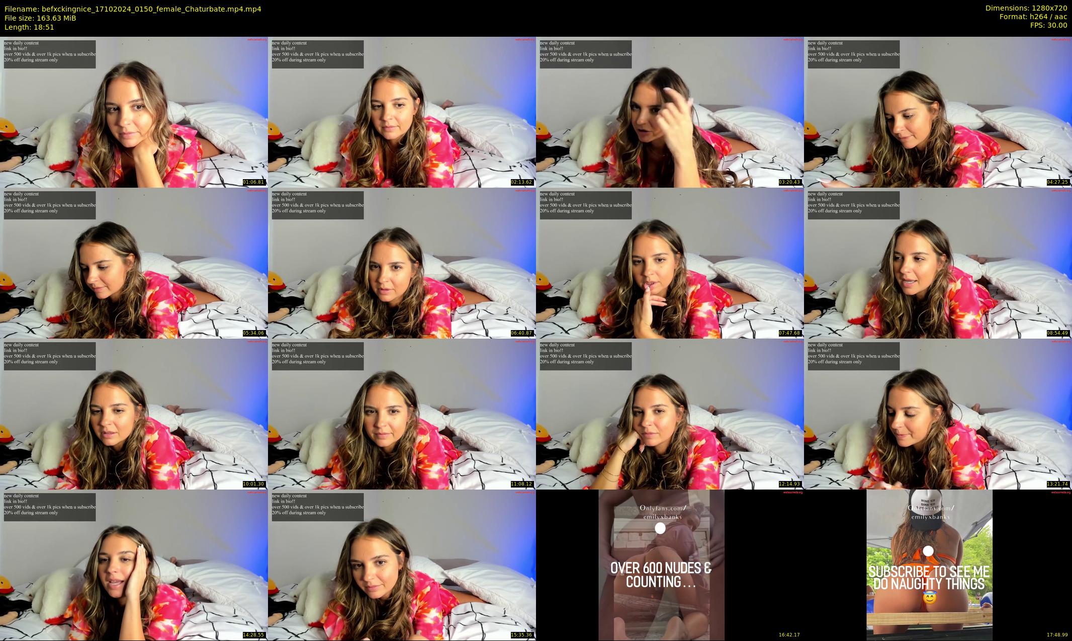 befxckingnice — 19 minute Chaturbate female cam show recording, 720p, Oct 17, 2024