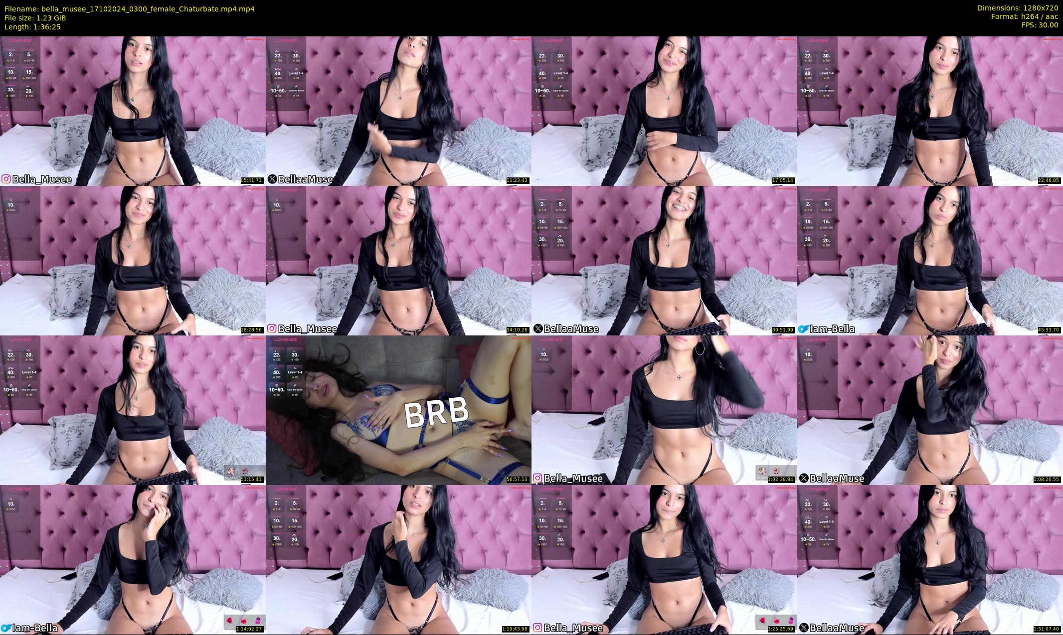 bella_musee — 97 minute Chaturbate female cam show recording, 720p, Oct 17, 2024