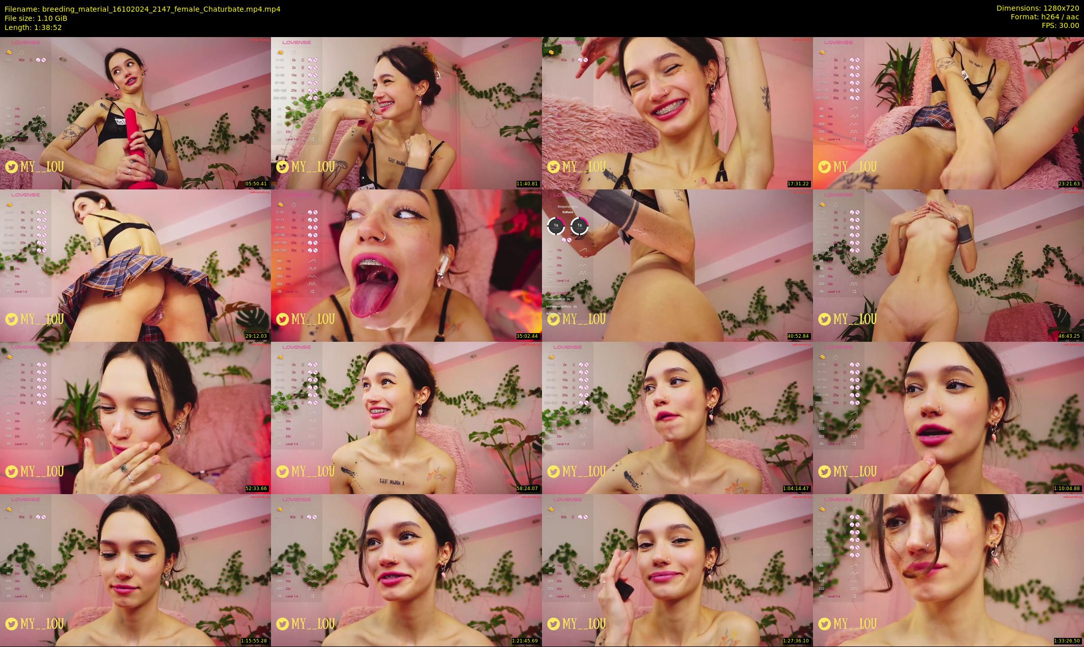 breeding_material — 99 minute Chaturbate female cam show recording, 720p, Oct 16, 2024