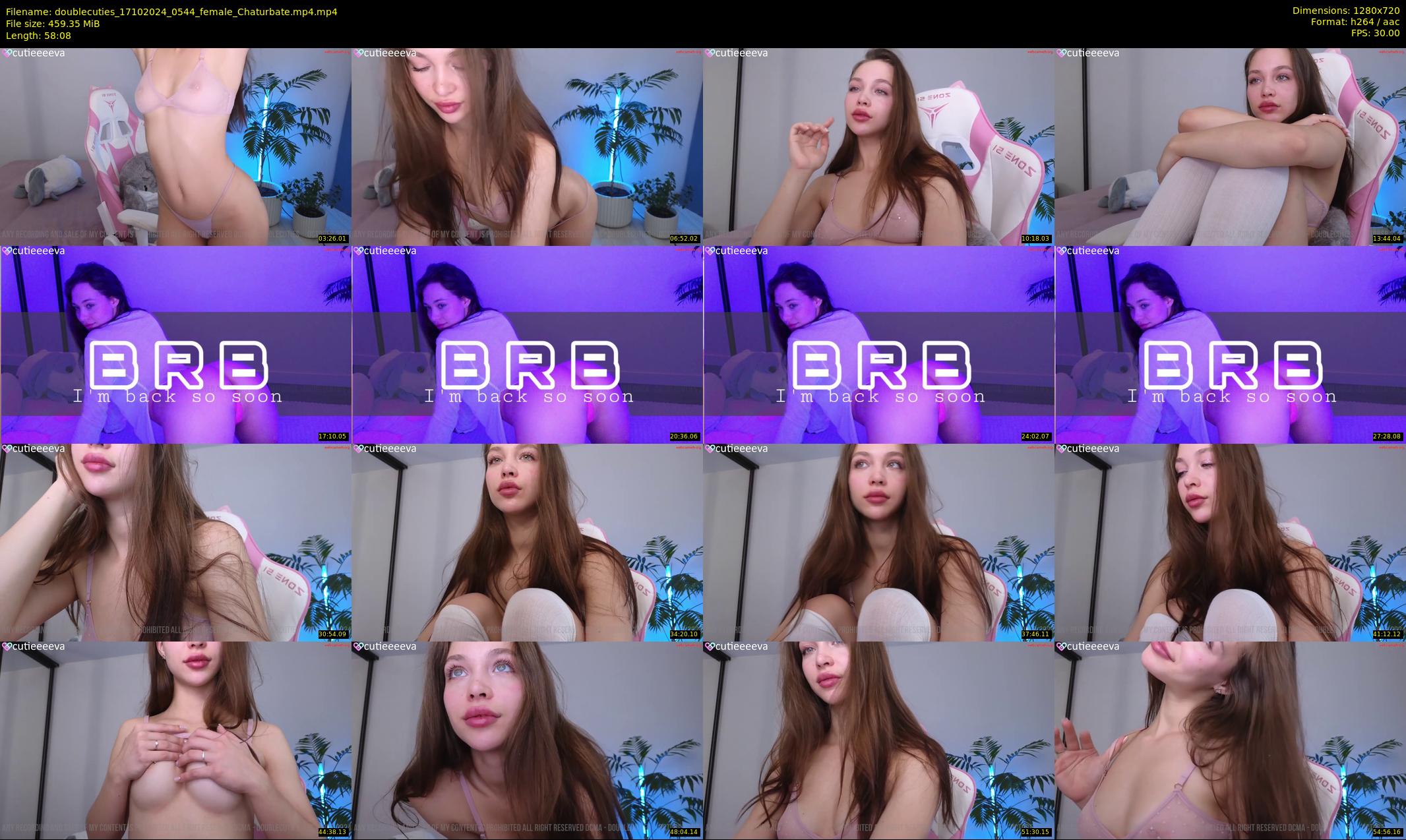 doublecuties — 59 minute Chaturbate couple cam show recording, 720p, Oct 17, 2024