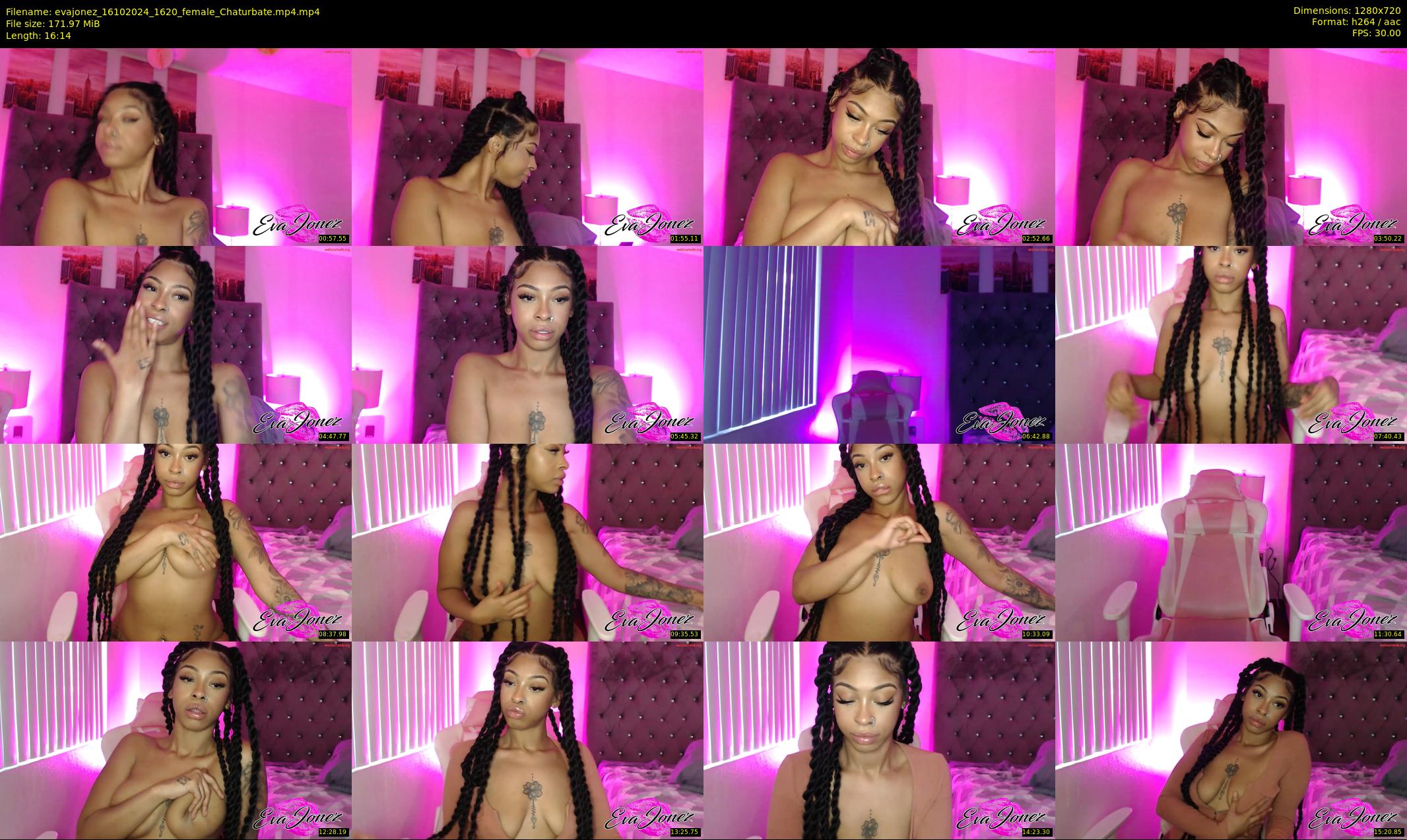 evajonez — 17 minute Chaturbate female cam show recording, 720p, Oct 16, 2024