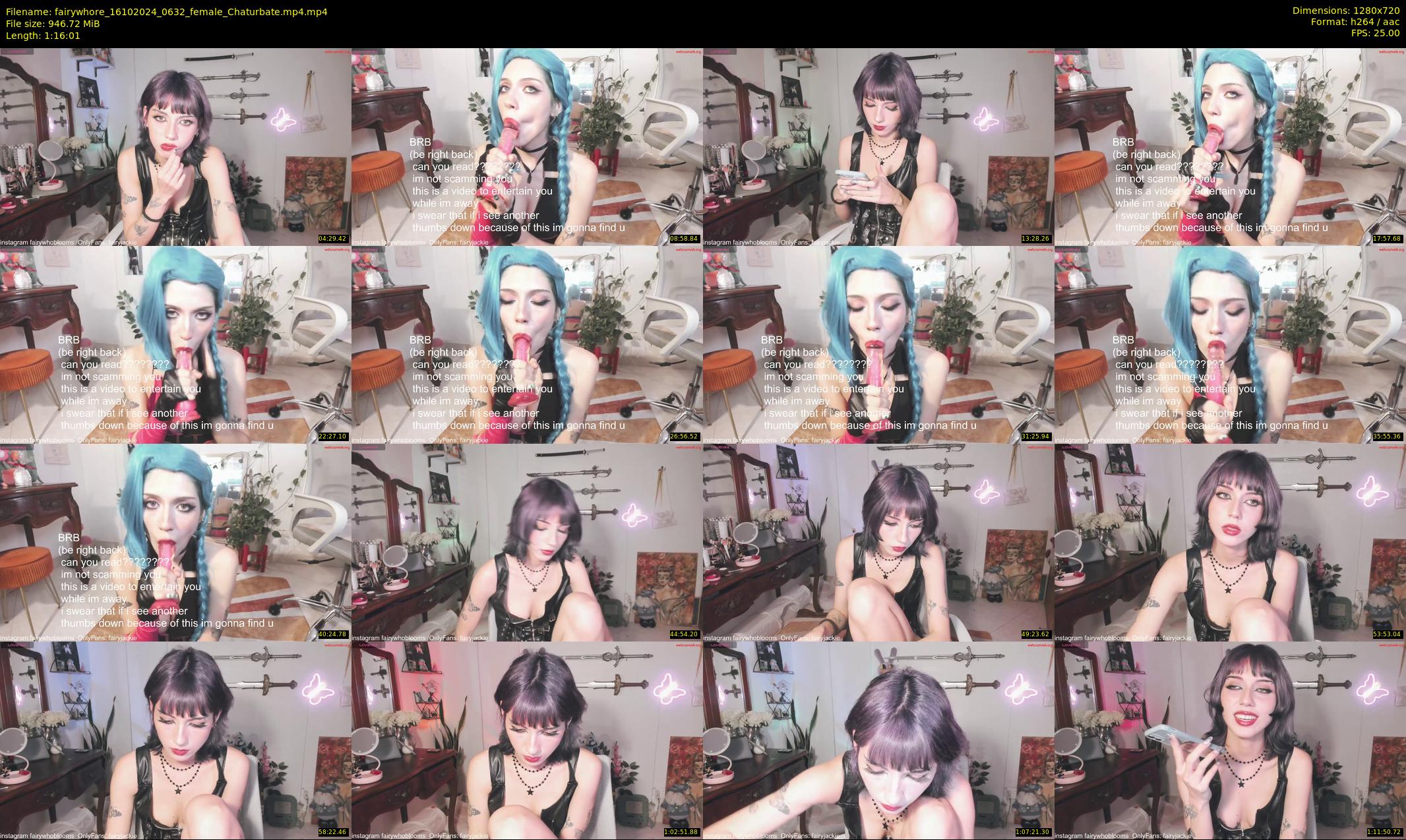 fairywhore — 77 minute Chaturbate female cam show recording, 720p, Oct 16, 2024