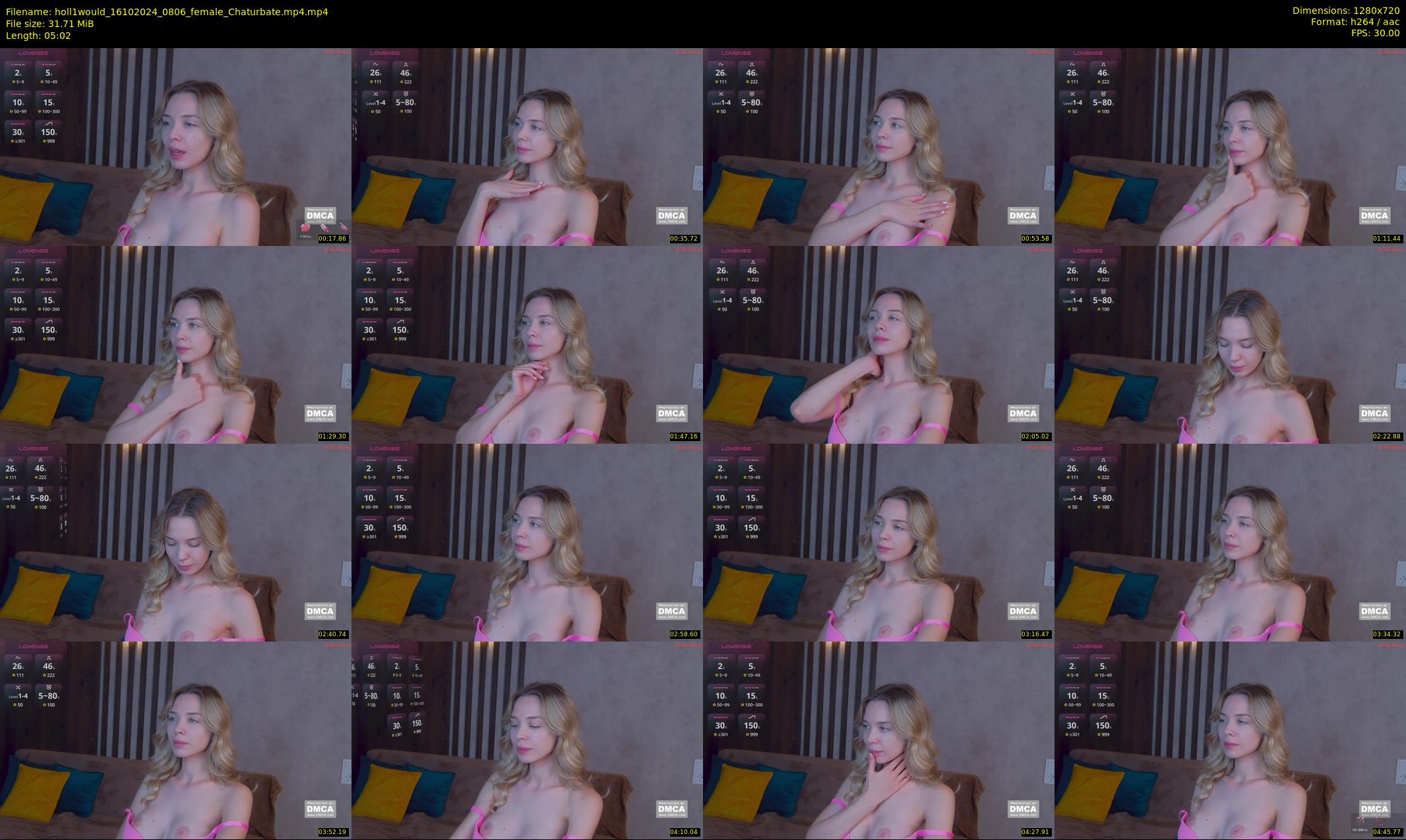 holl1would — 6 minute Chaturbate female cam show recording, 720p, Oct 16, 2024
