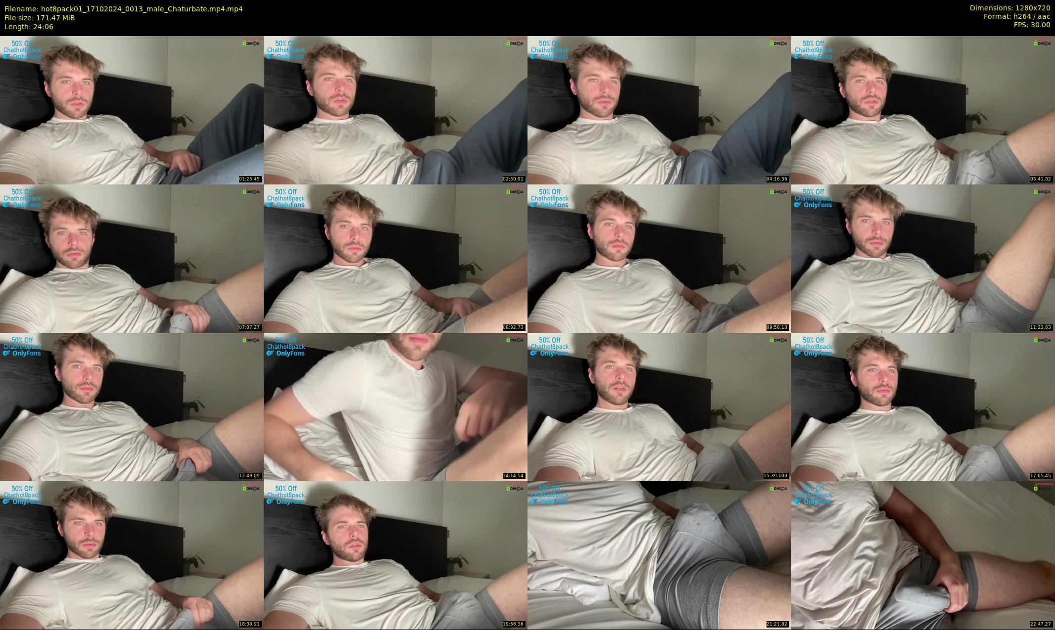 hot8pack01 — 25 minute Chaturbate male cam show recording, 720p, Oct 17, 2024
