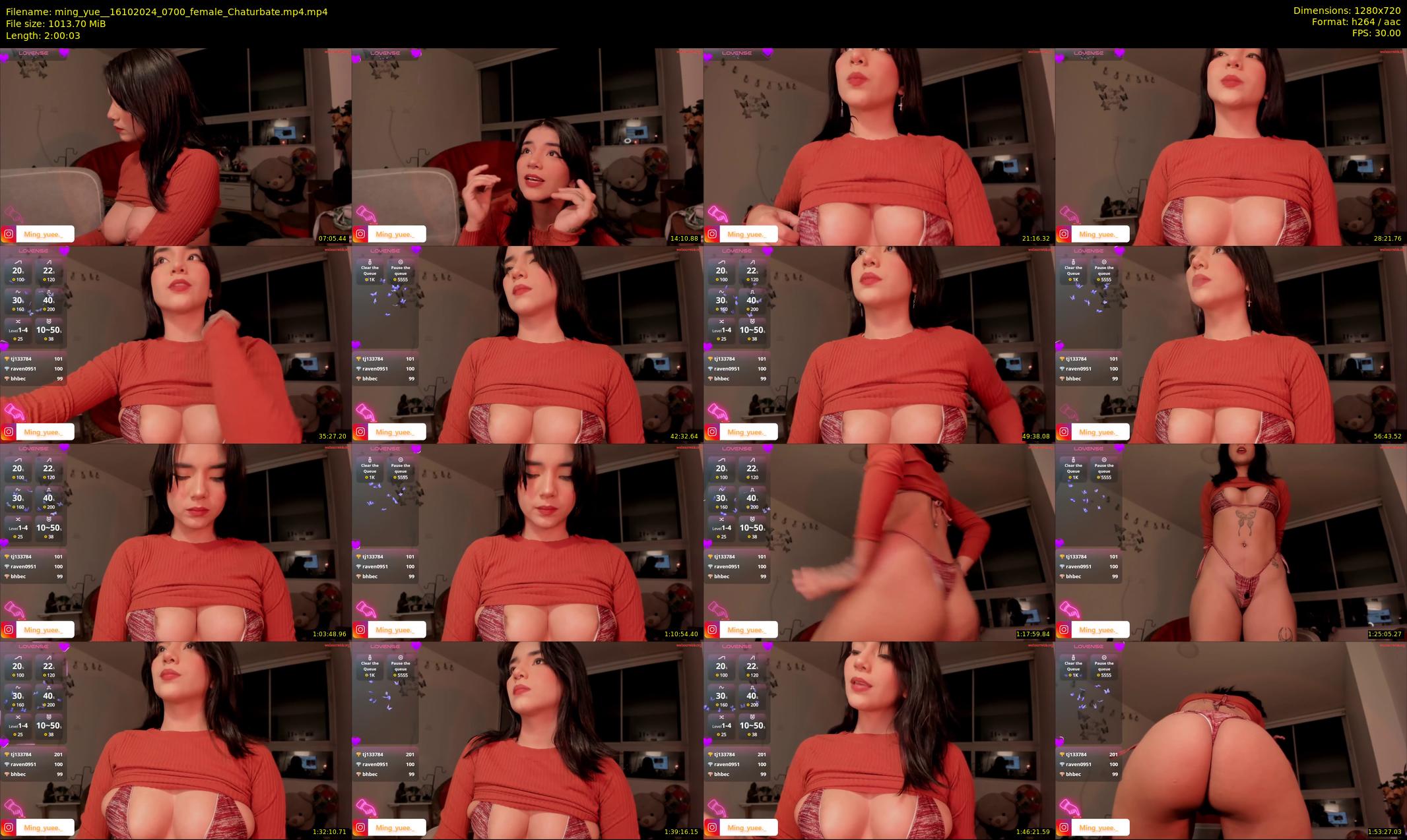 ming_yue_ — 121 minute Chaturbate female cam show recording, 720p, Oct 16, 2024