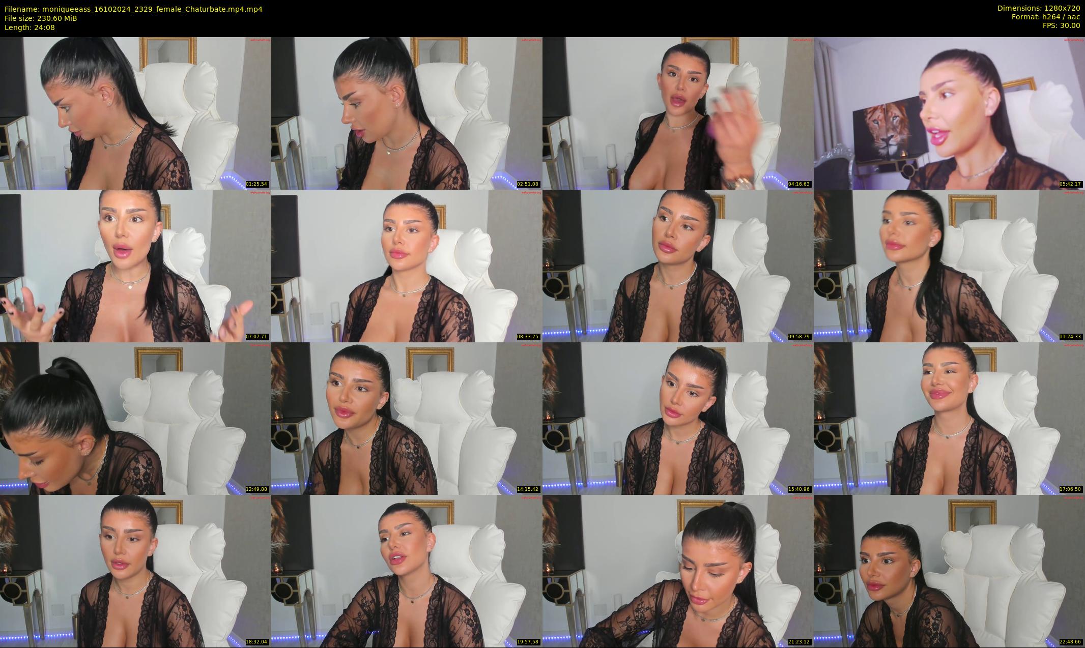 moniqueeass — 25 minute Chaturbate female cam show recording, 720p, Oct 16, 2024