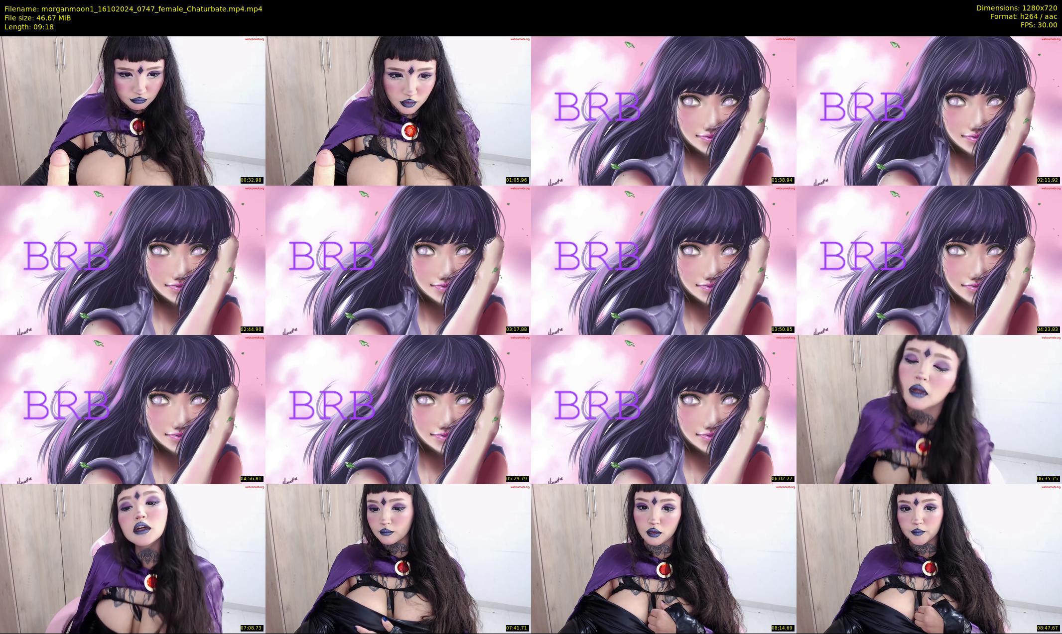 morganmoon1 — 10 minute Chaturbate female cam show recording, 720p, Oct 16, 2024