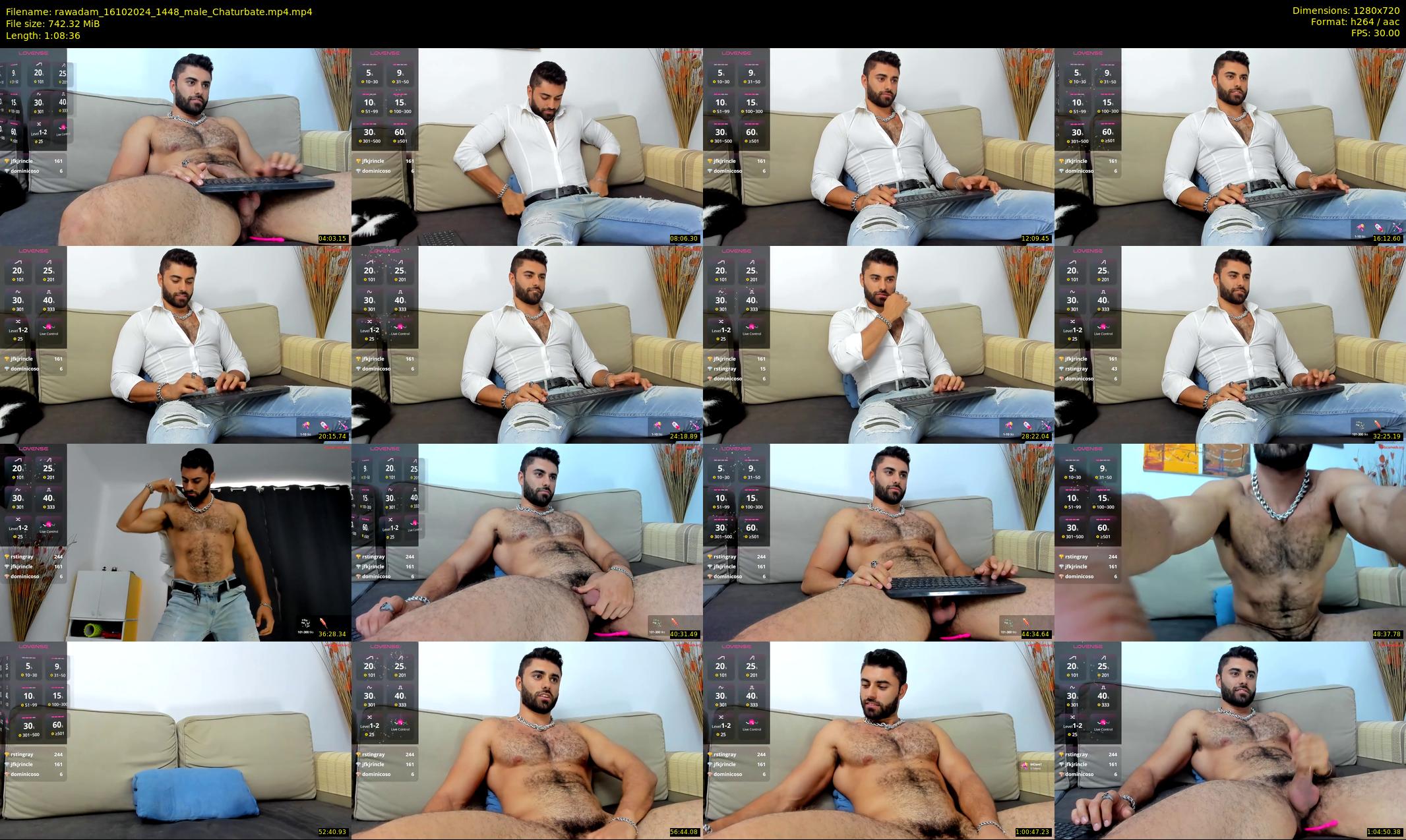 rawadam — 69 minute Chaturbate male cam show recording, 720p, Oct 16, 2024