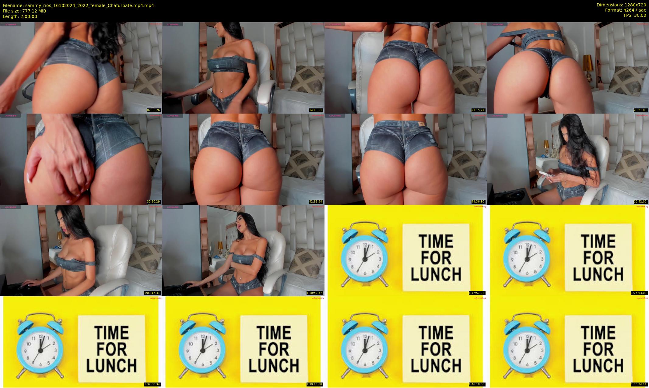 sammy_rios — 120 minute Chaturbate female cam show recording, 720p, Oct 16, 2024