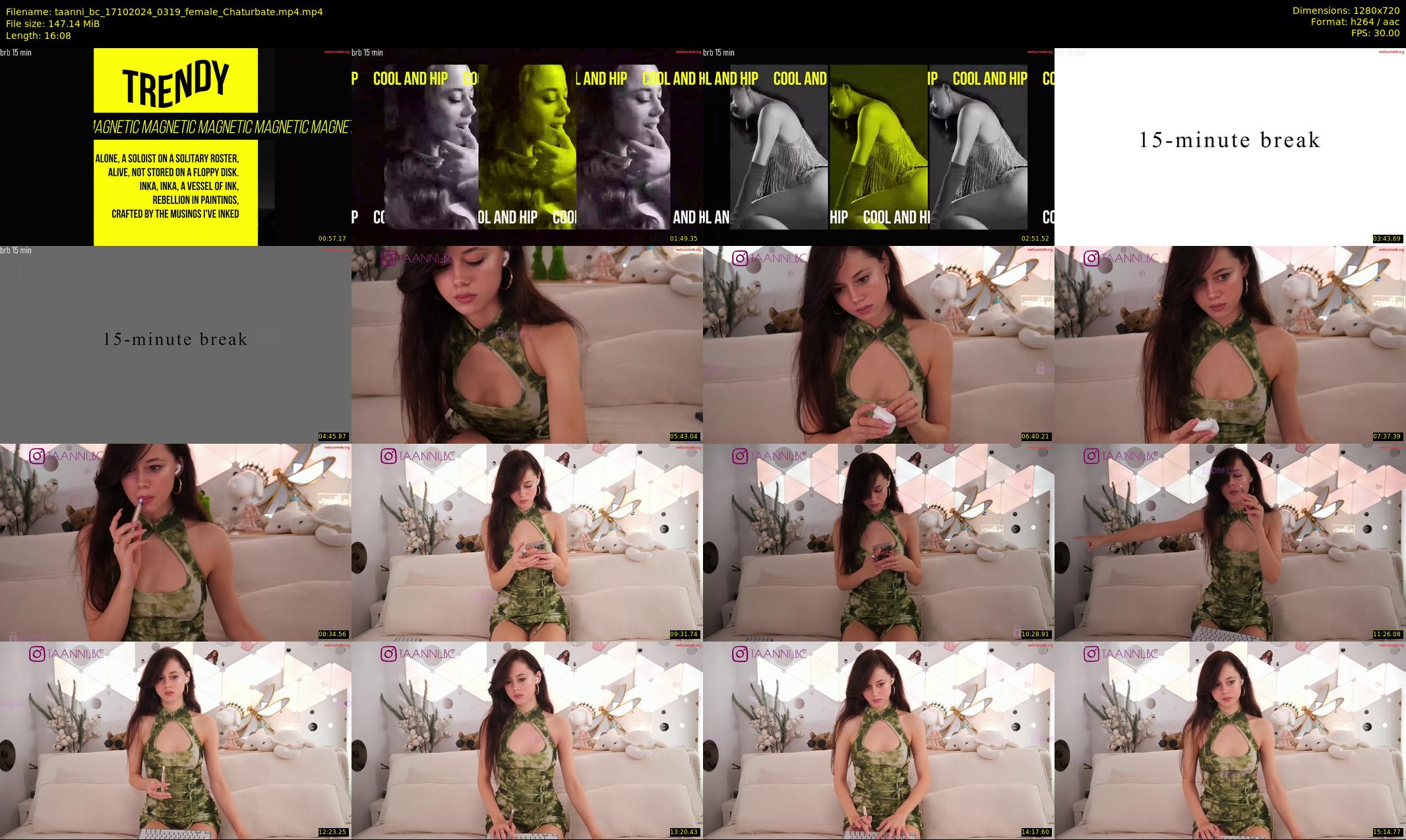 taanni_bc — 17 minute Chaturbate female cam show recording, 720p, Oct 17, 2024