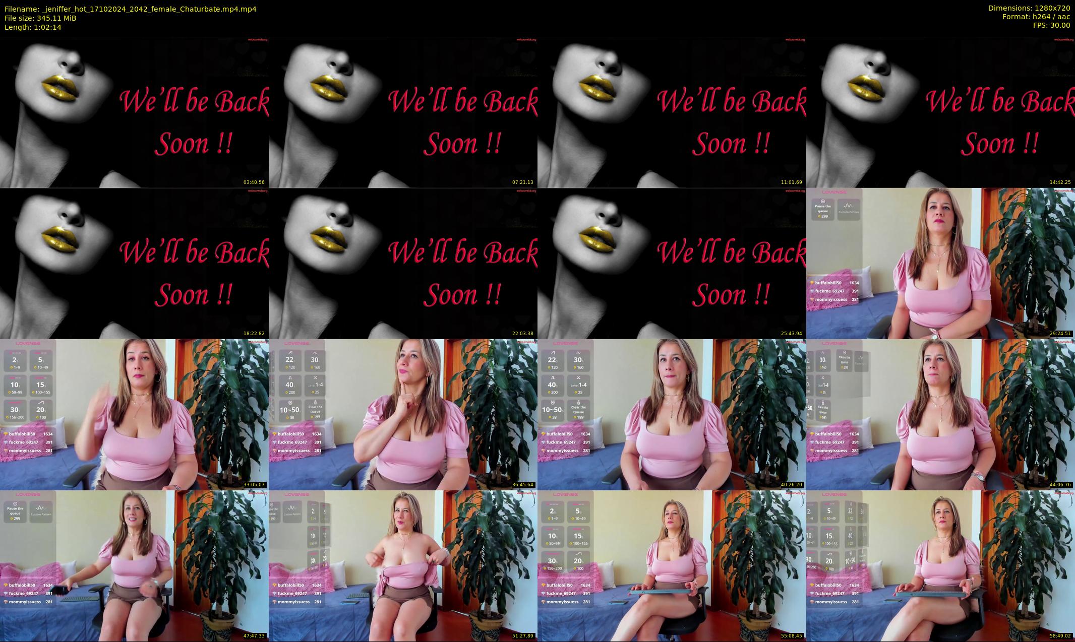 _jeniffer_hot — 63 minute Chaturbate female cam show recording, 720p, Oct 17, 2024