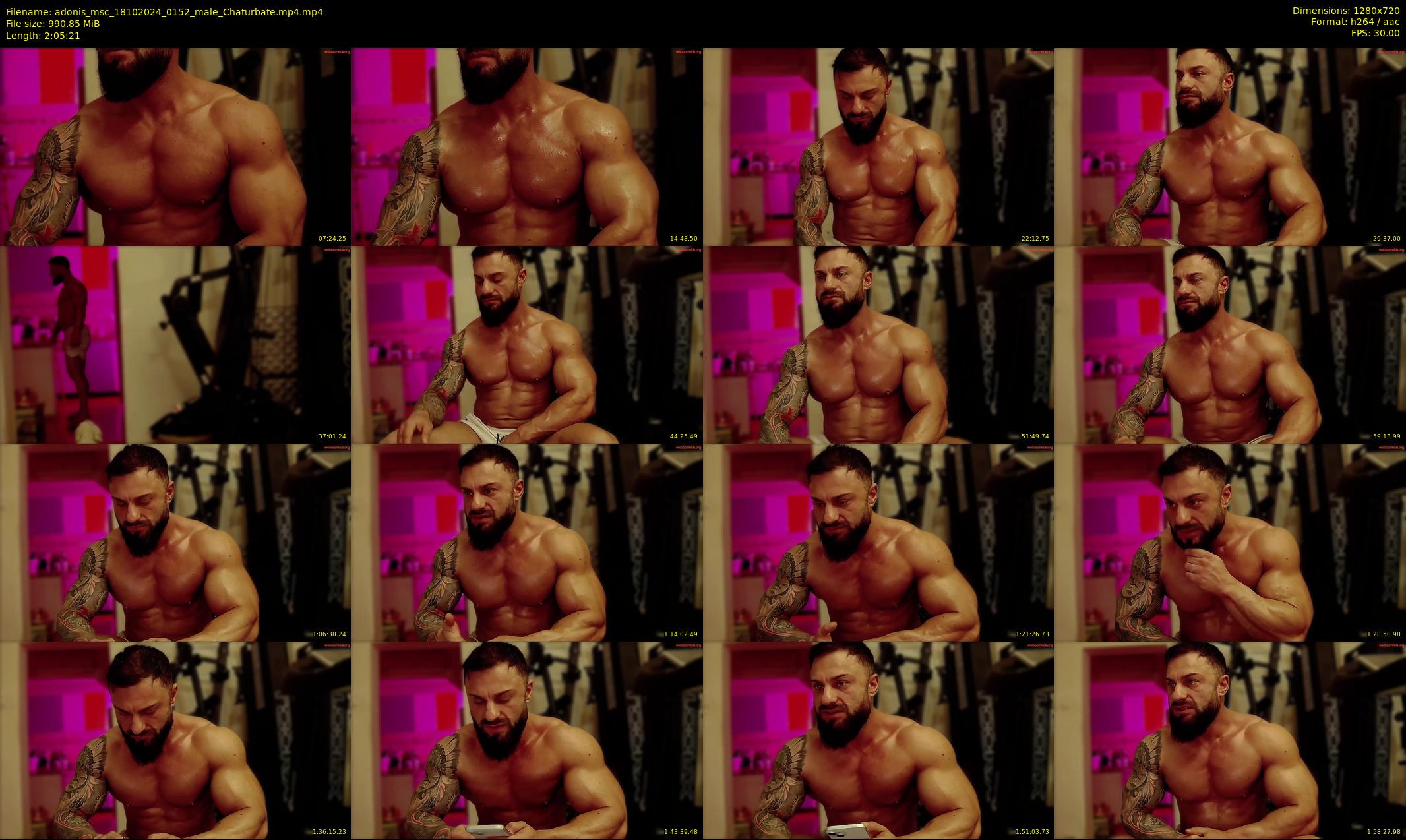 adonis_msc — 126 minute Chaturbate male cam show recording, 720p, Oct 18, 2024