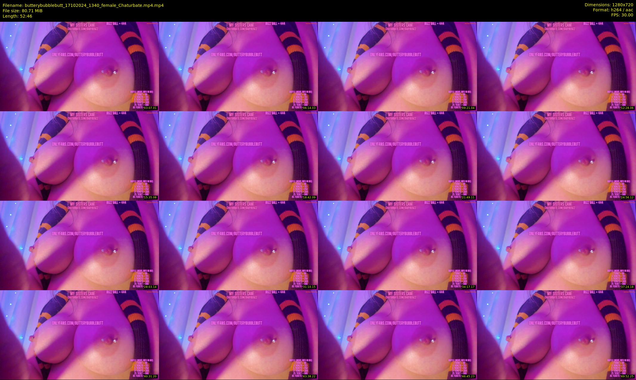 butterybubblebutt — 53 minute Chaturbate couple cam show recording, 720p, Oct 17, 2024