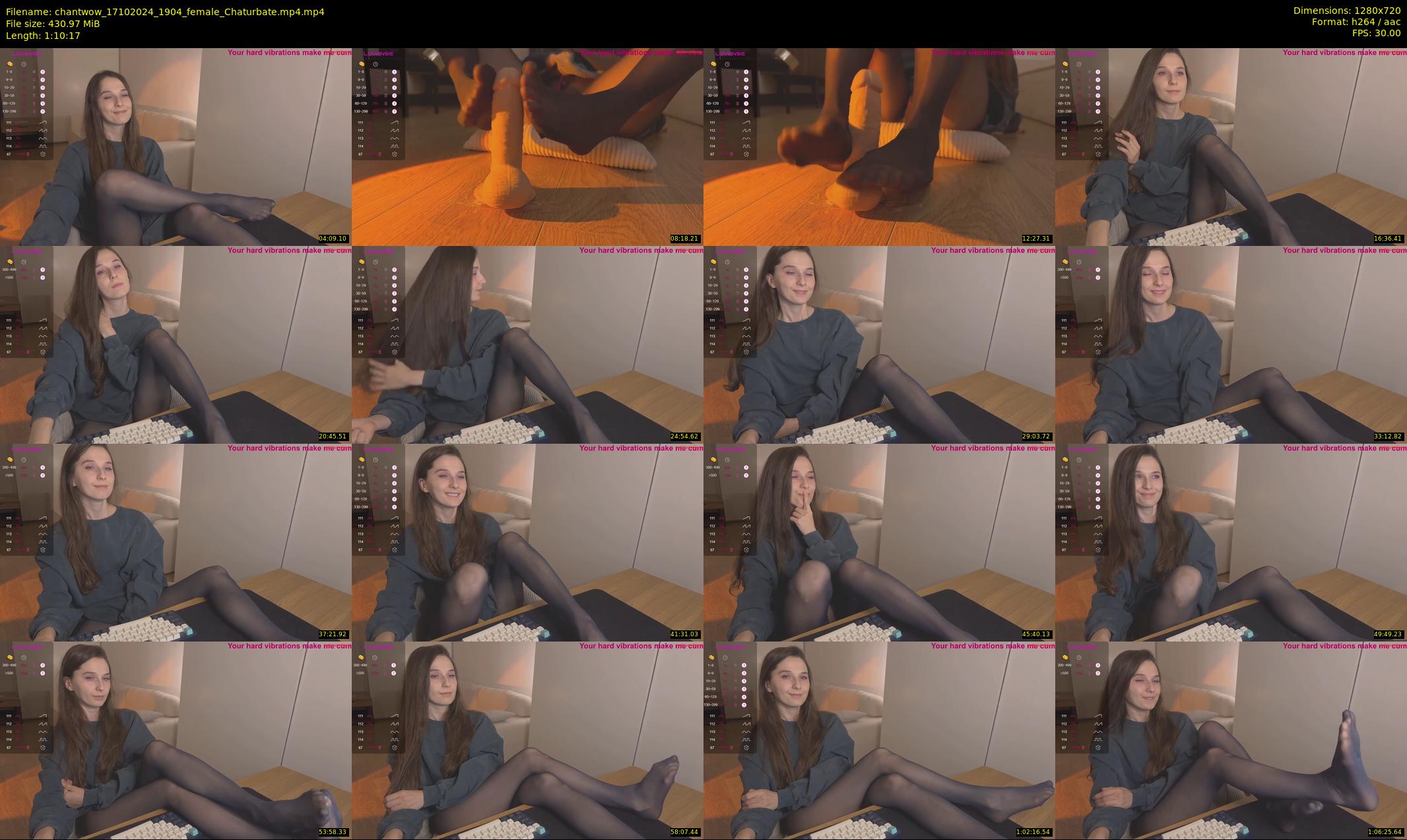 chantwow — 71 minute Chaturbate female cam show recording, 720p, Oct 17, 2024