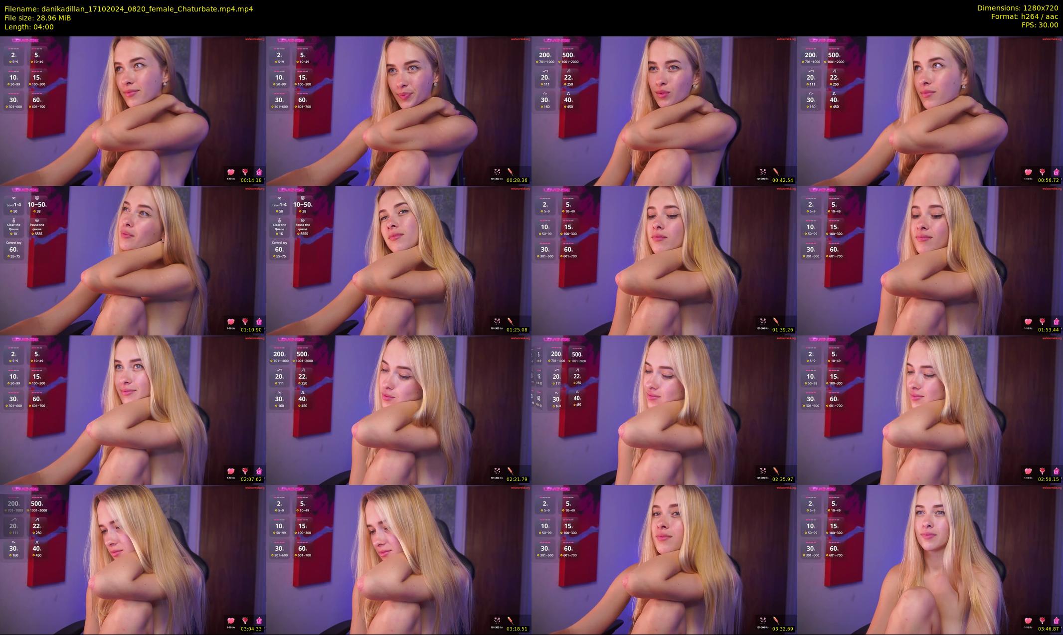 danikadillan — 4 minute Chaturbate female cam show recording, 720p, Oct 17, 2024