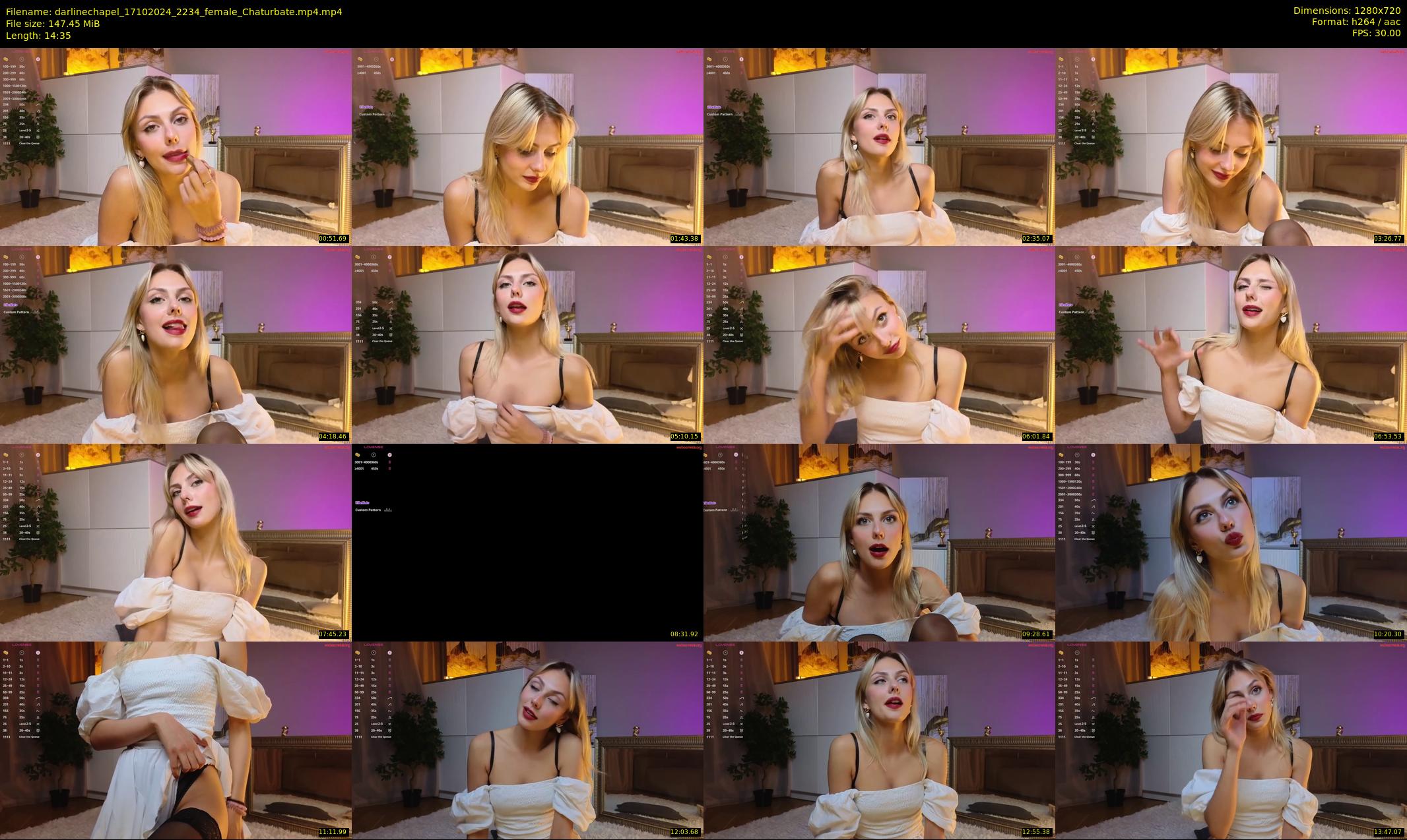 darlinechapel — 15 minute Chaturbate female cam show recording, 720p, Oct 17, 2024