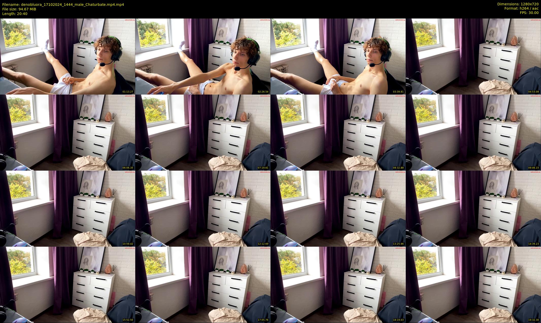 denobluora — 21 minute Chaturbate male cam show recording, 720p, Oct 17, 2024