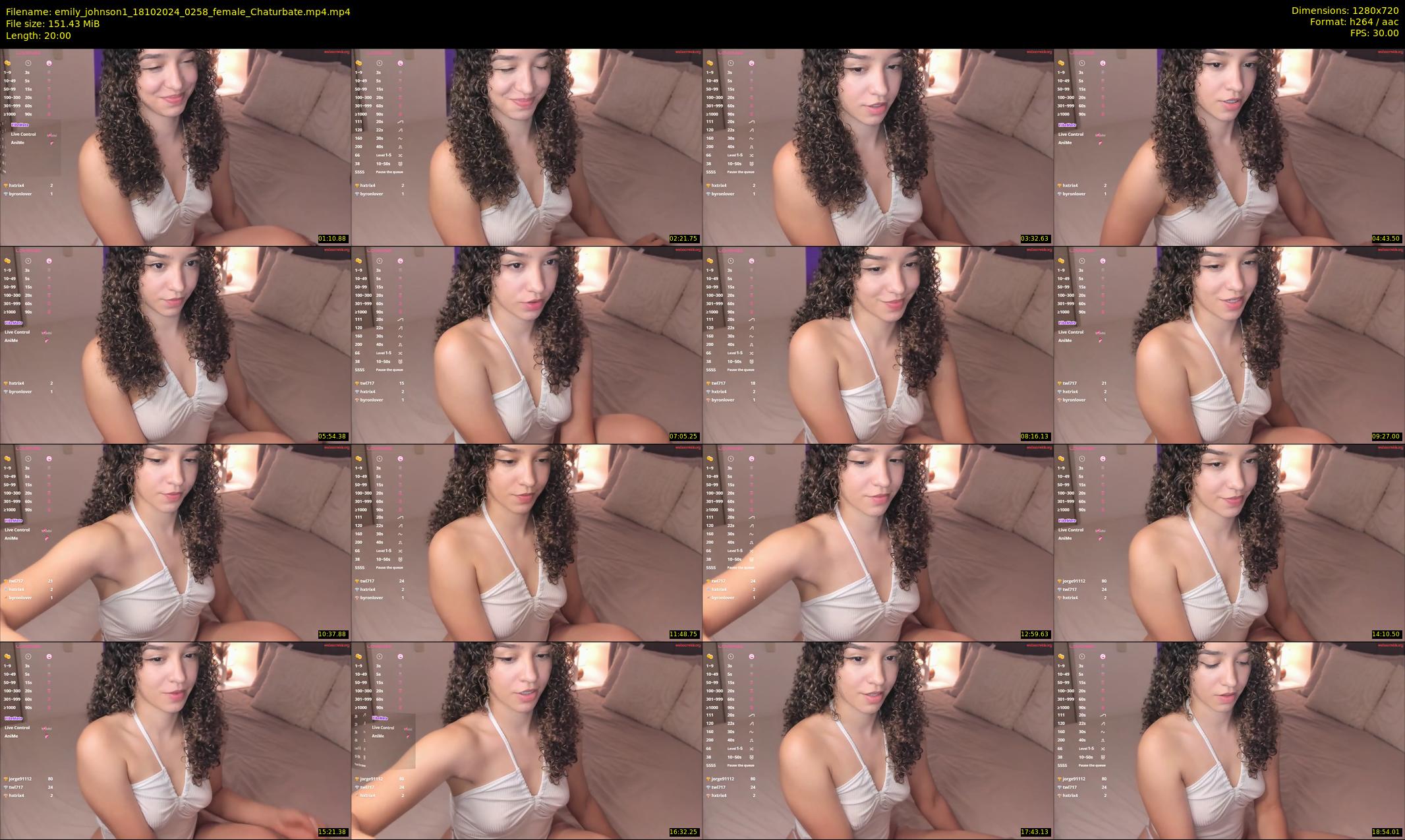emily_johnson1 — 20 minute Chaturbate female cam show recording, 720p, Oct 18, 2024