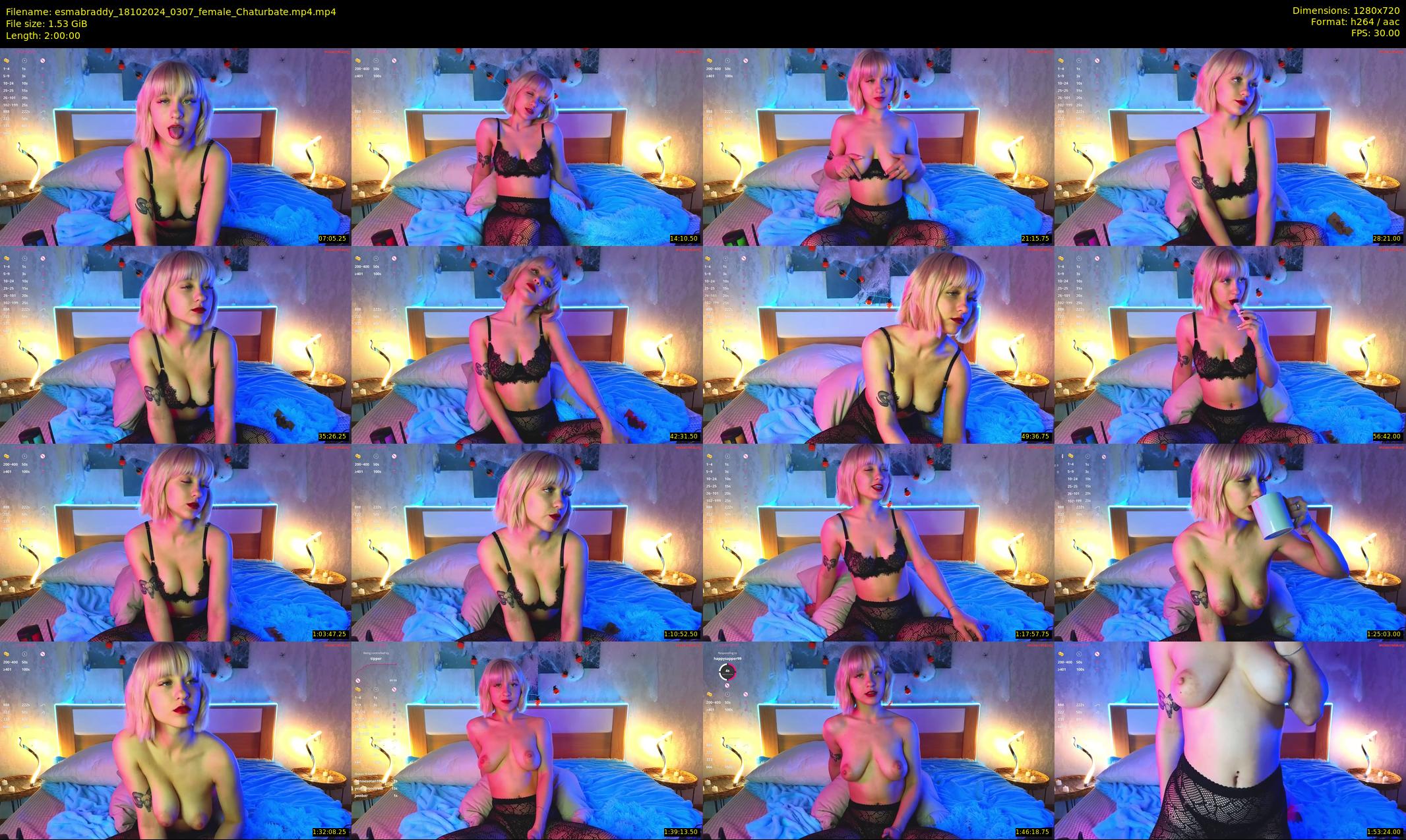 esmabraddy — 120 minute Chaturbate female cam show recording, 720p, Oct 18, 2024