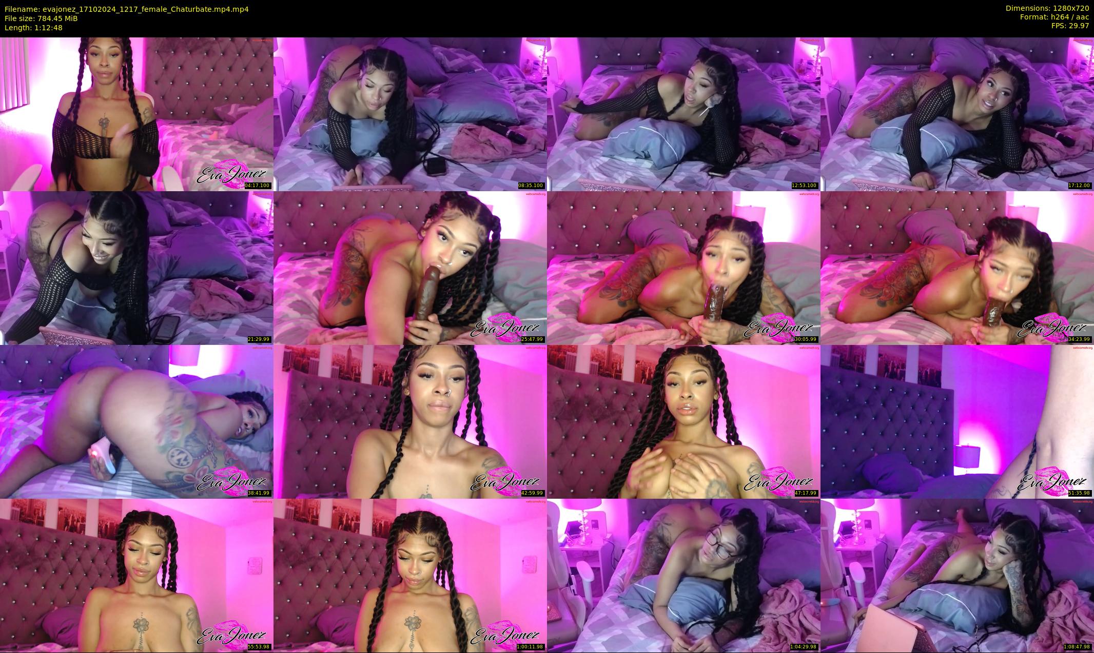 evajonez — 73 minute Chaturbate female cam show recording, 720p, Oct 17, 2024