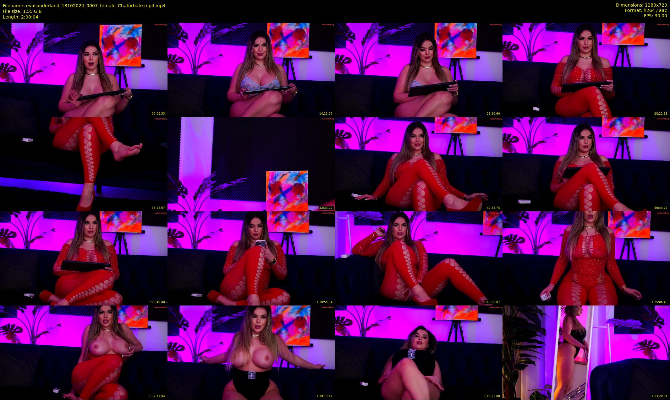 evasunderland — 121 minute Chaturbate female cam show recording, 720p, Oct 18, 2024