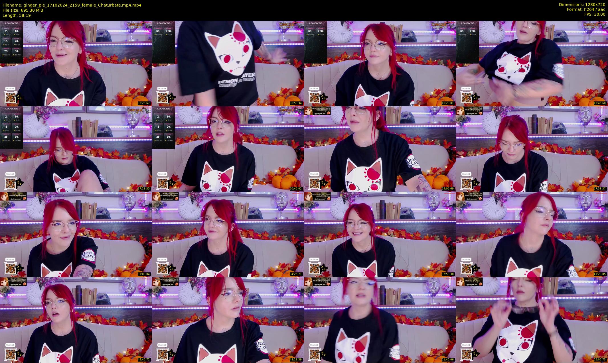 ginger_pie — 59 minute Chaturbate female cam show recording, 720p, Oct 17, 2024