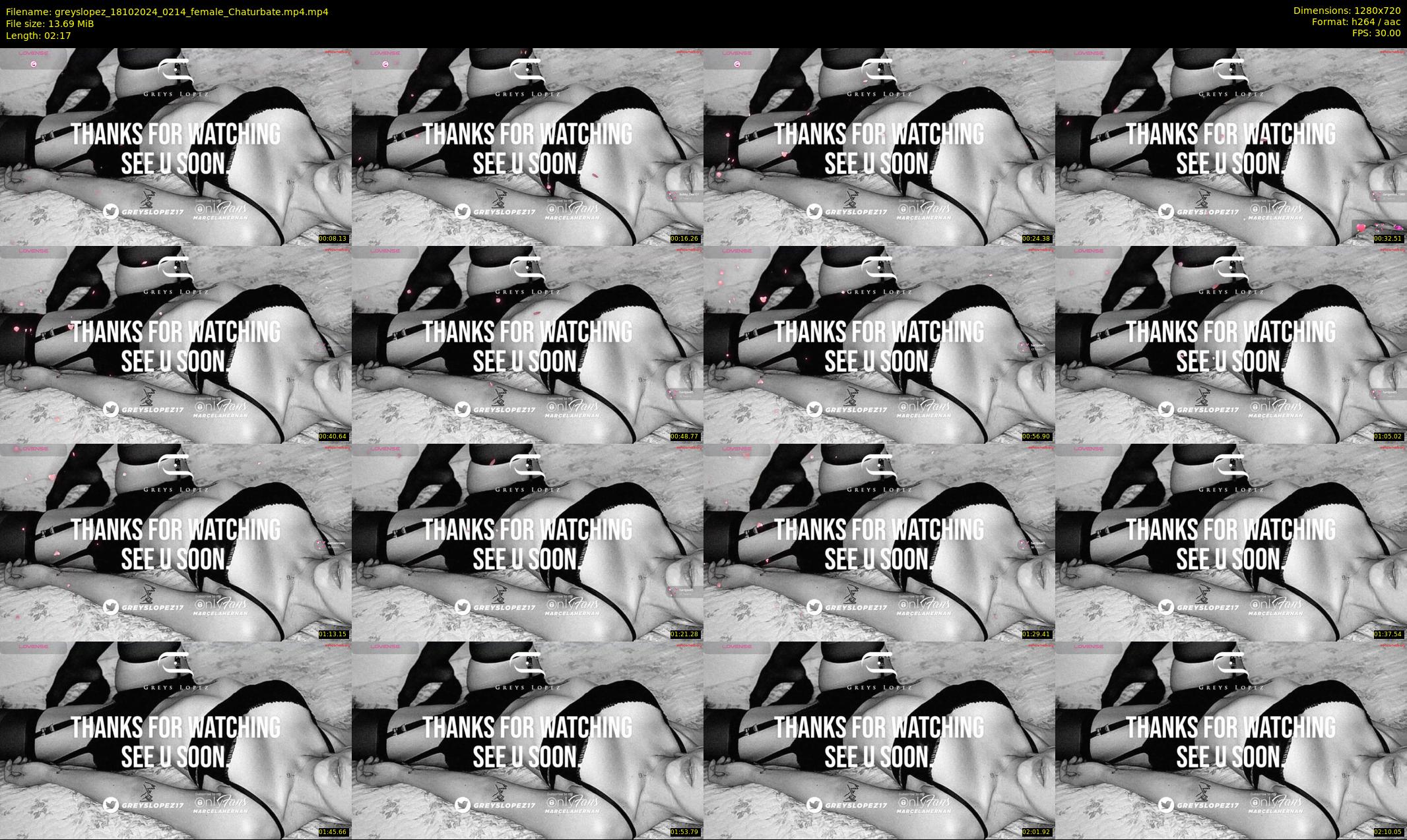 greyslopez — 3 minute Chaturbate female cam show recording, 720p, Oct 18, 2024