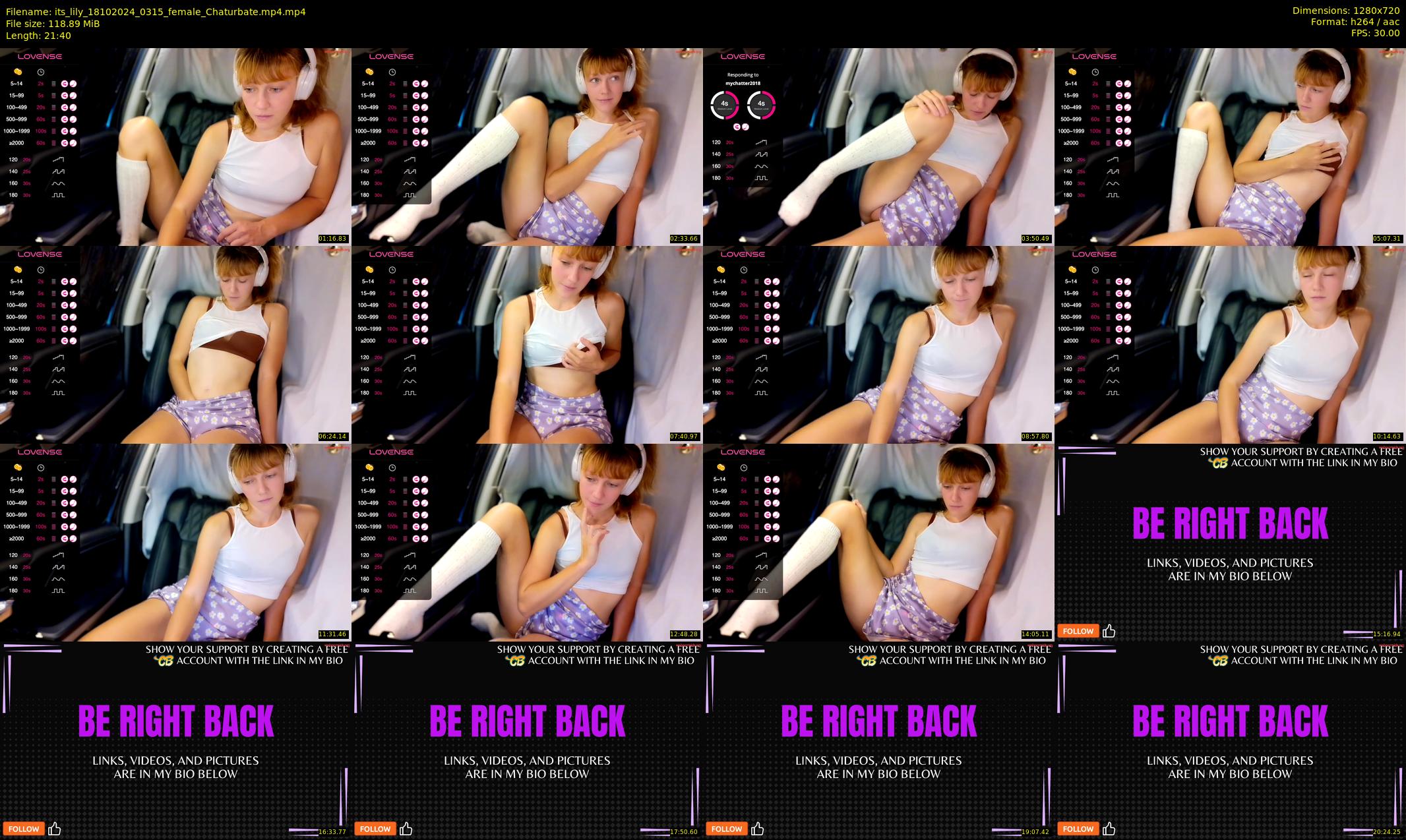 its_lily — 22 minute Chaturbate female cam show recording, 720p, Oct 18, 2024