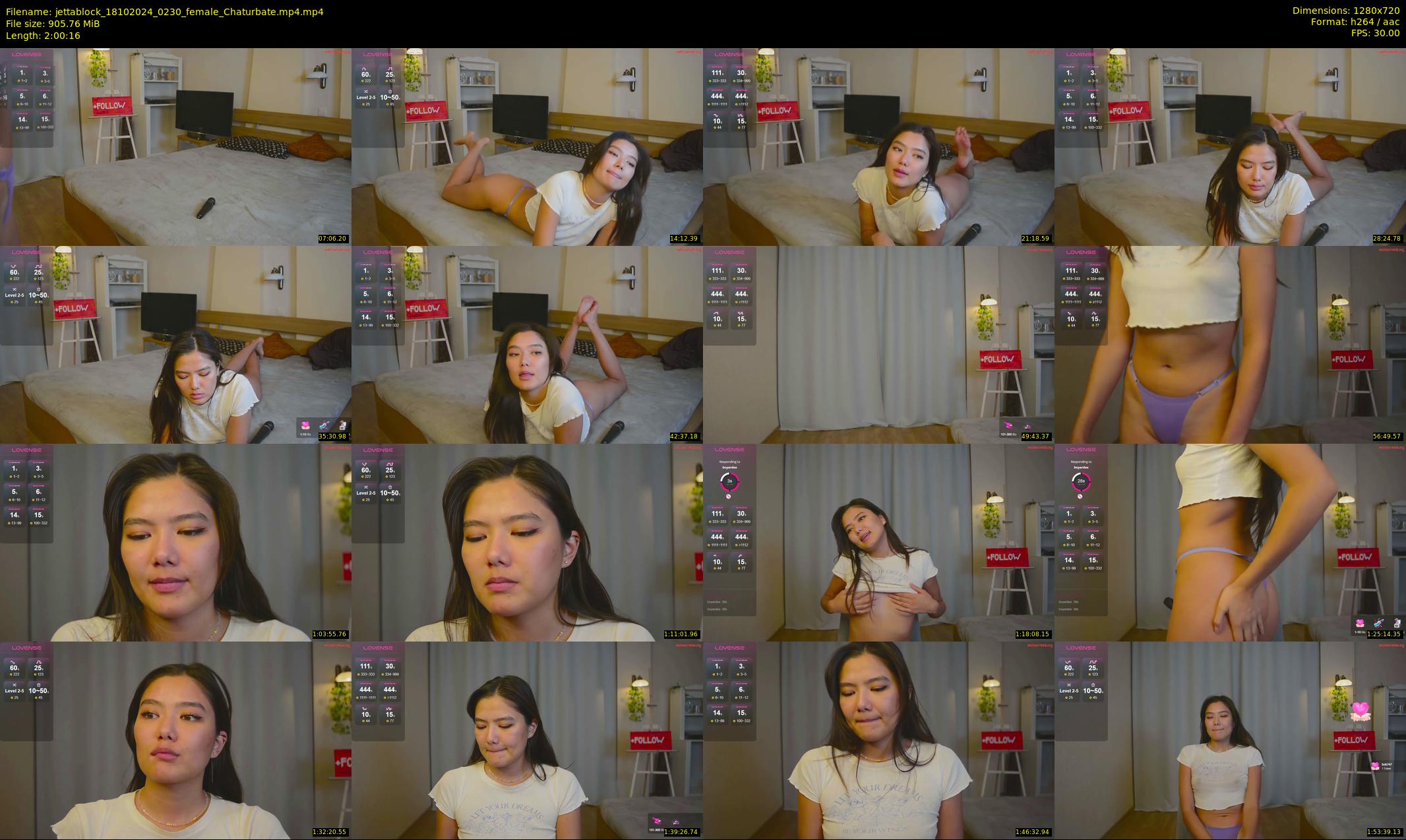 jettablock — 121 minute Chaturbate female cam show recording, 720p, Oct 18, 2024