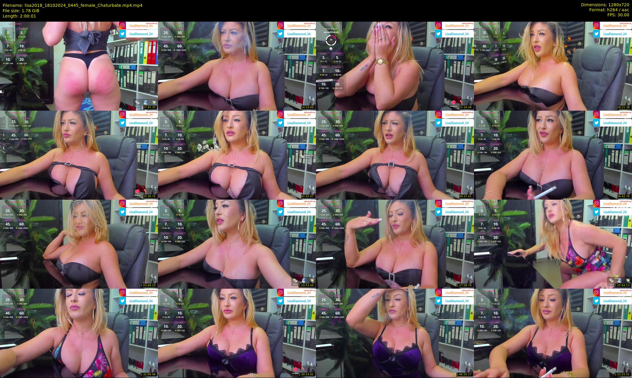 lisa2018 — 121 minute Chaturbate female cam show recording, 720p, Oct 18, 2024