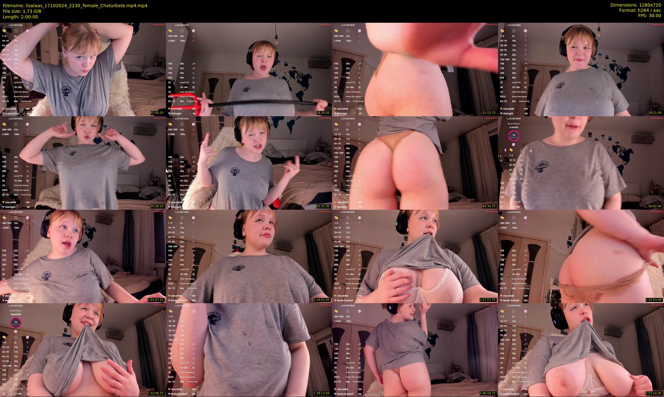 lisalaas — 120 minute Chaturbate female cam show recording, 720p, Oct 17, 2024
