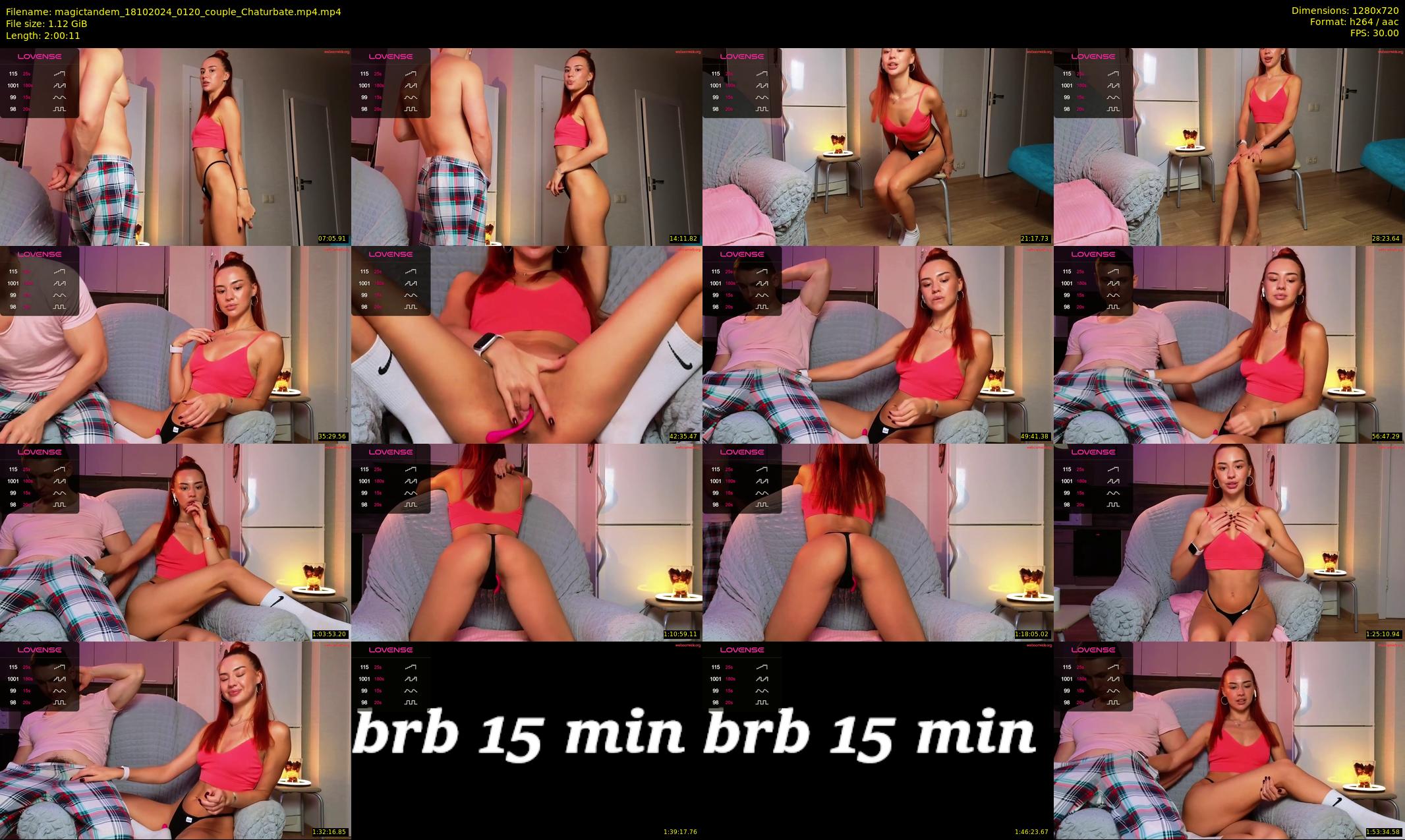 magictandem — 121 minute Chaturbate couple cam show recording, 720p, Oct 18, 2024