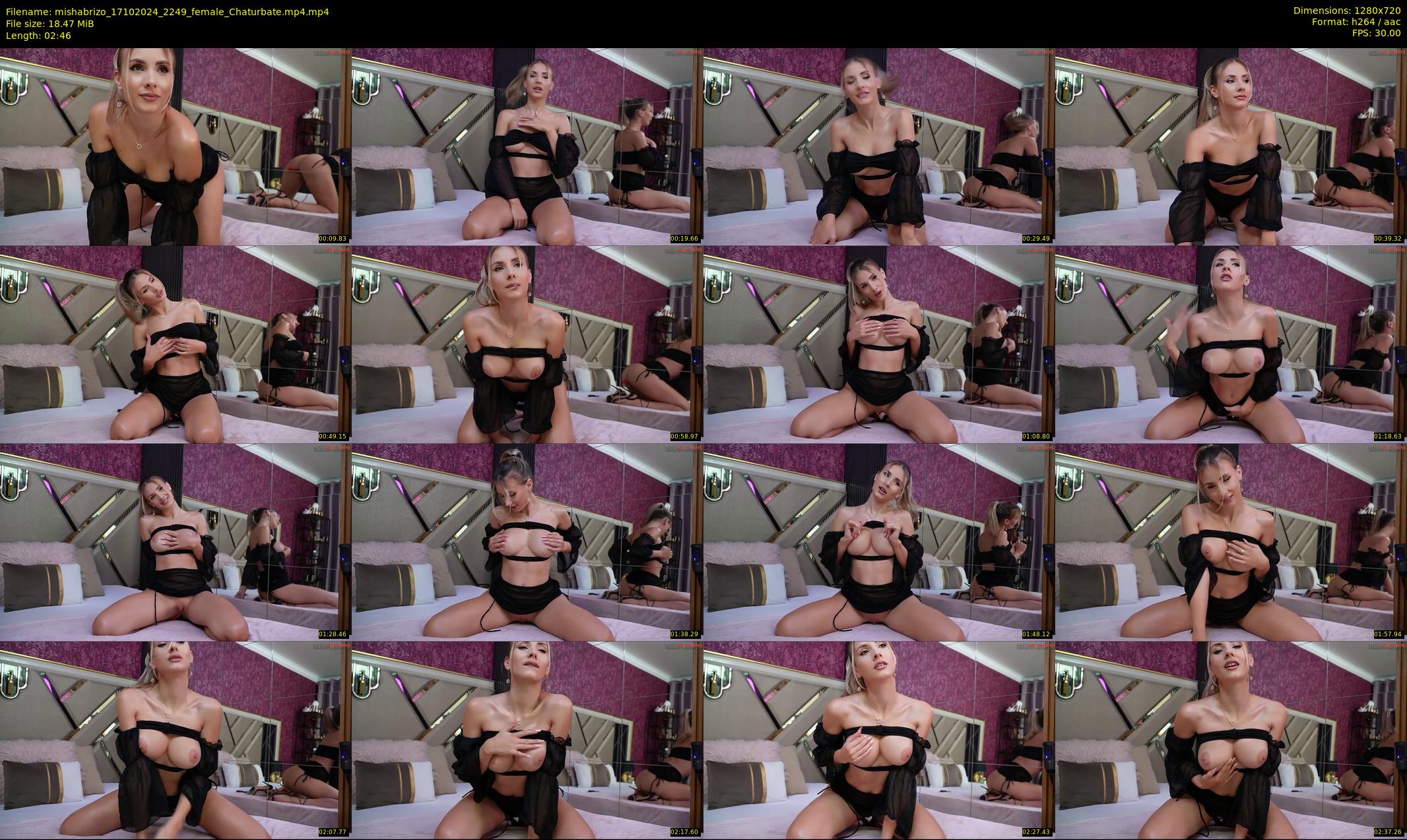 mishabrizo — 3 minute Chaturbate female cam show recording, 720p, Oct 17, 2024