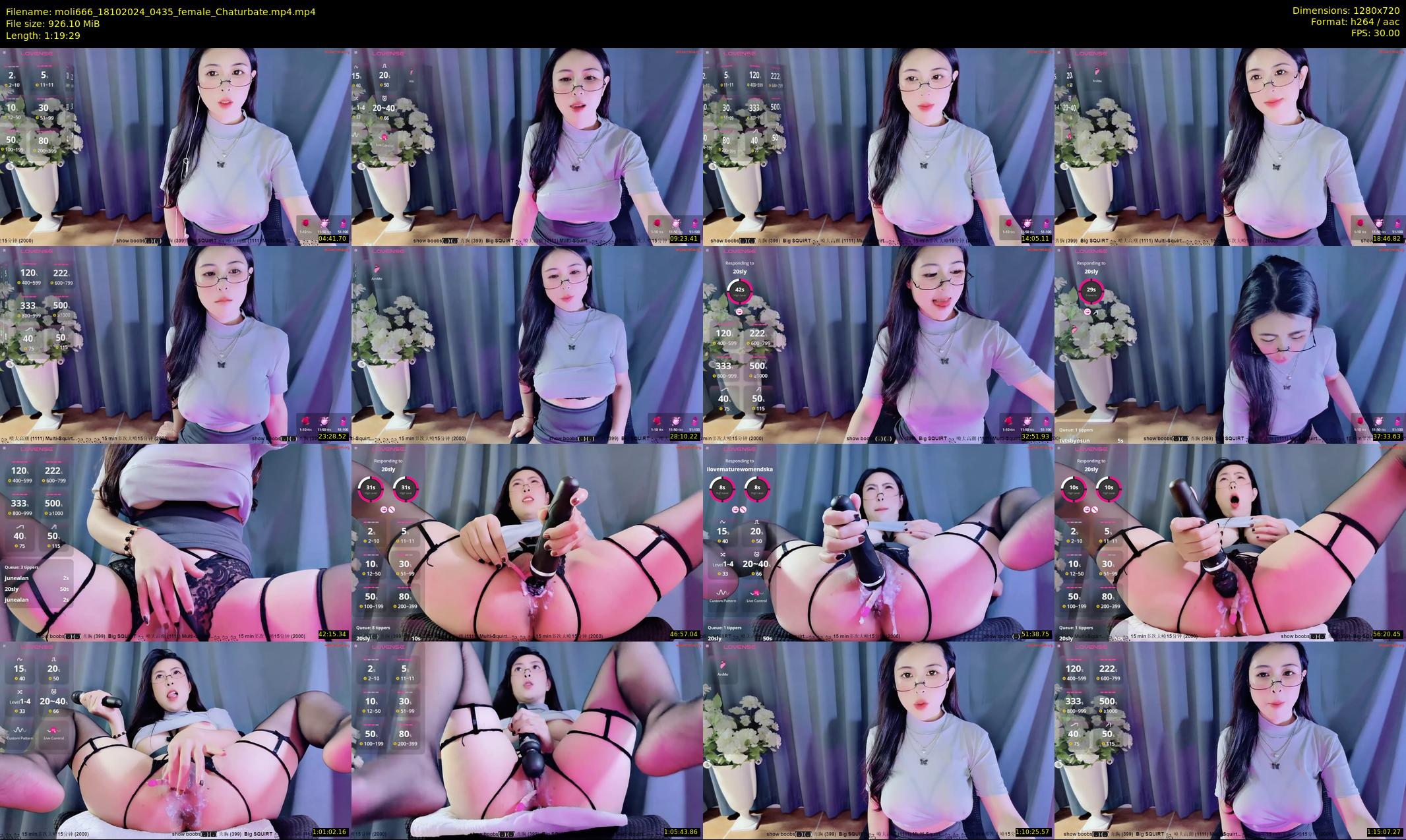 moli666 — 80 minute Chaturbate female cam show recording, 720p, Oct 18, 2024