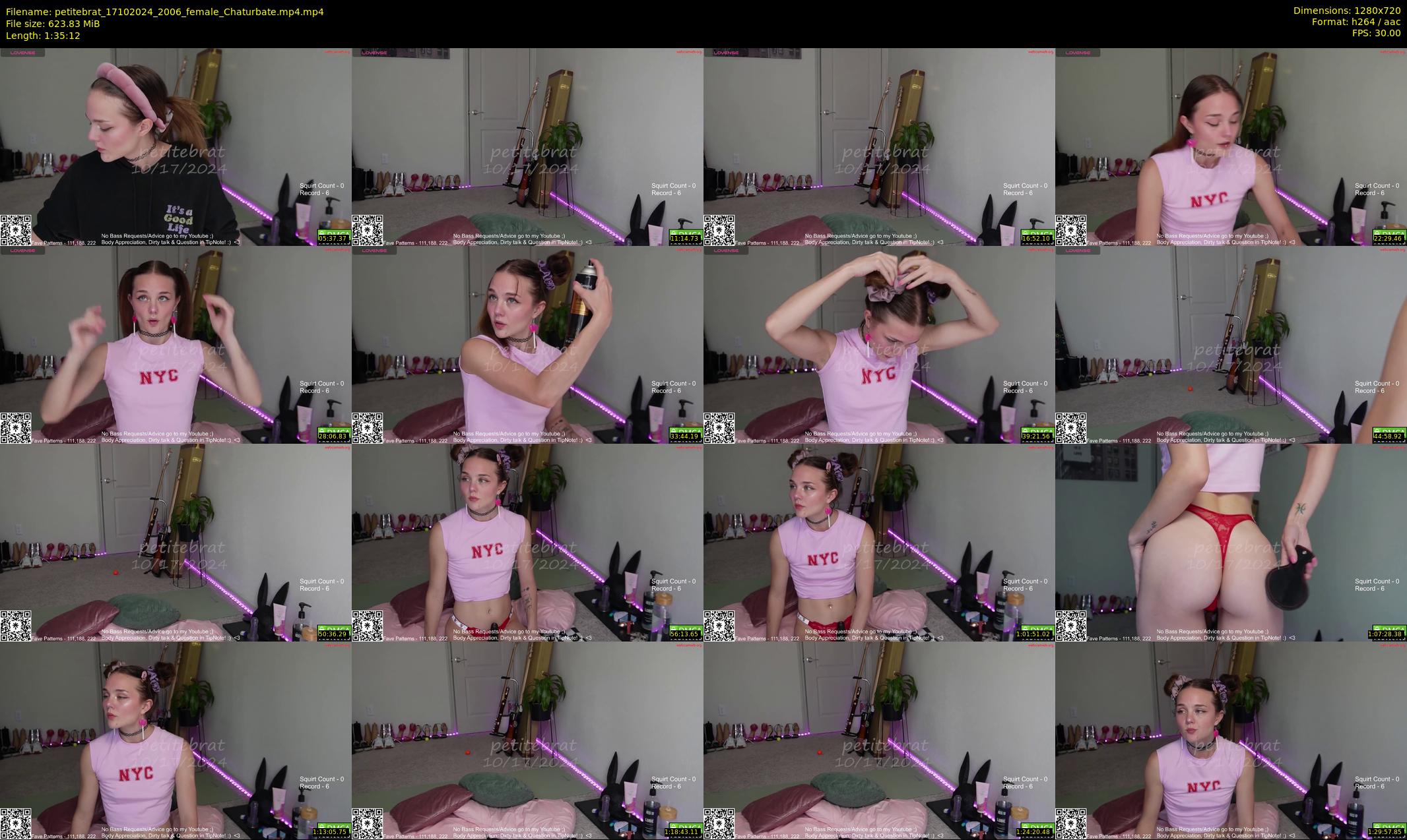 petitebrat — 96 minute Chaturbate female cam show recording, 720p, Oct 17, 2024