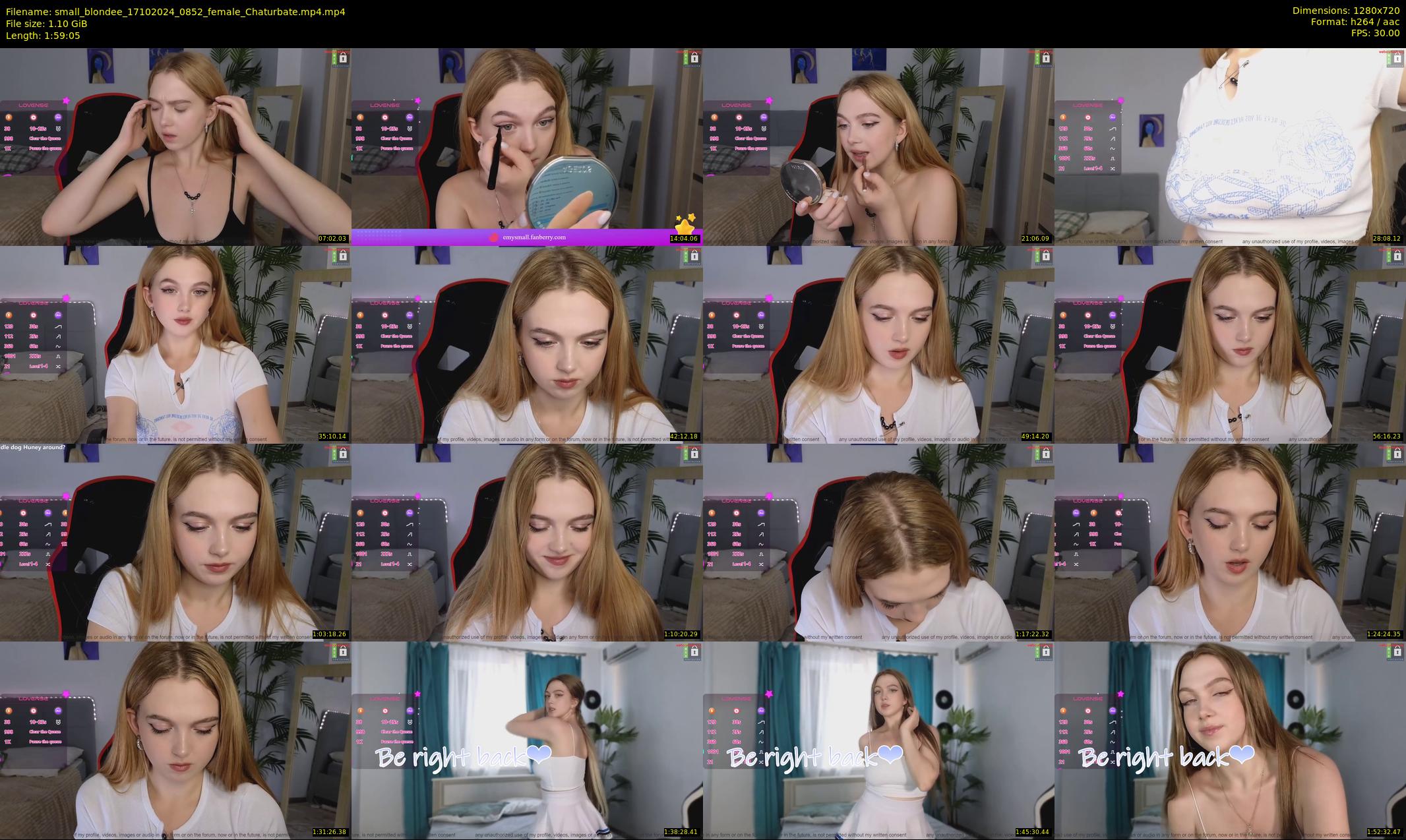 small_blondee — 120 minute Chaturbate female cam show recording, 720p, Oct 17, 2024