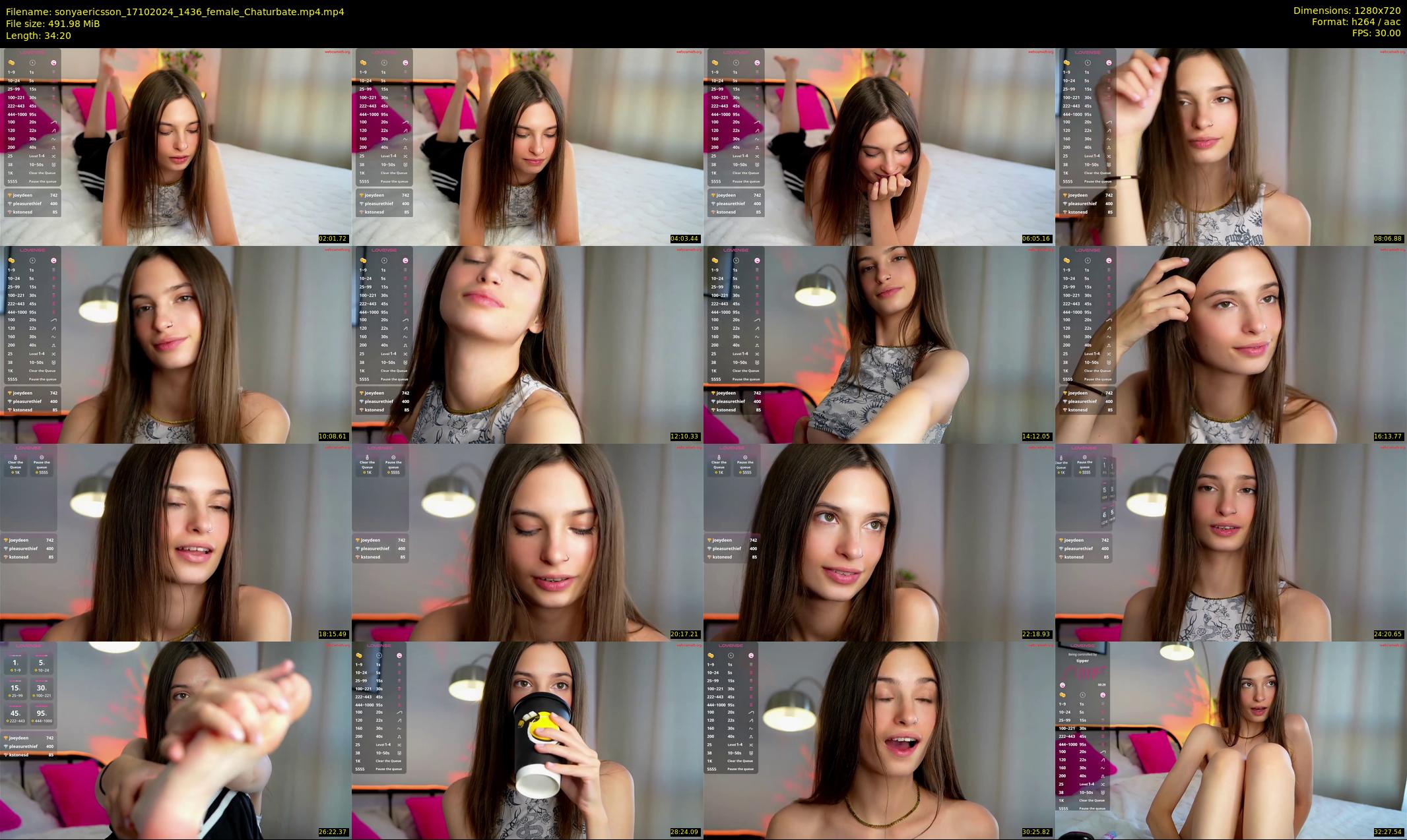 sonyaericsson — 35 minute Chaturbate female cam show recording, 720p, Oct 17, 2024