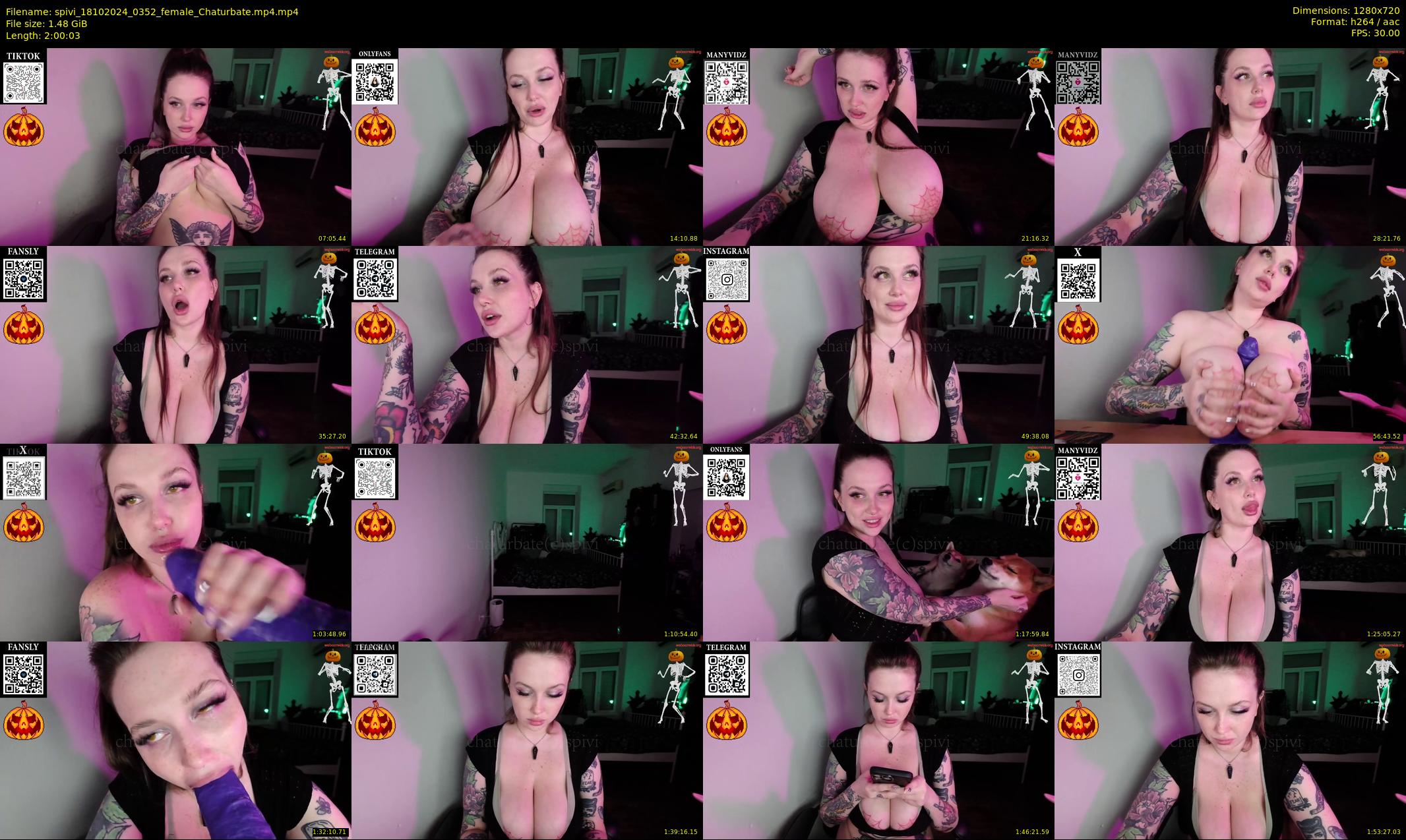 spivi — 121 minute Chaturbate female cam show recording, 720p, Oct 18, 2024