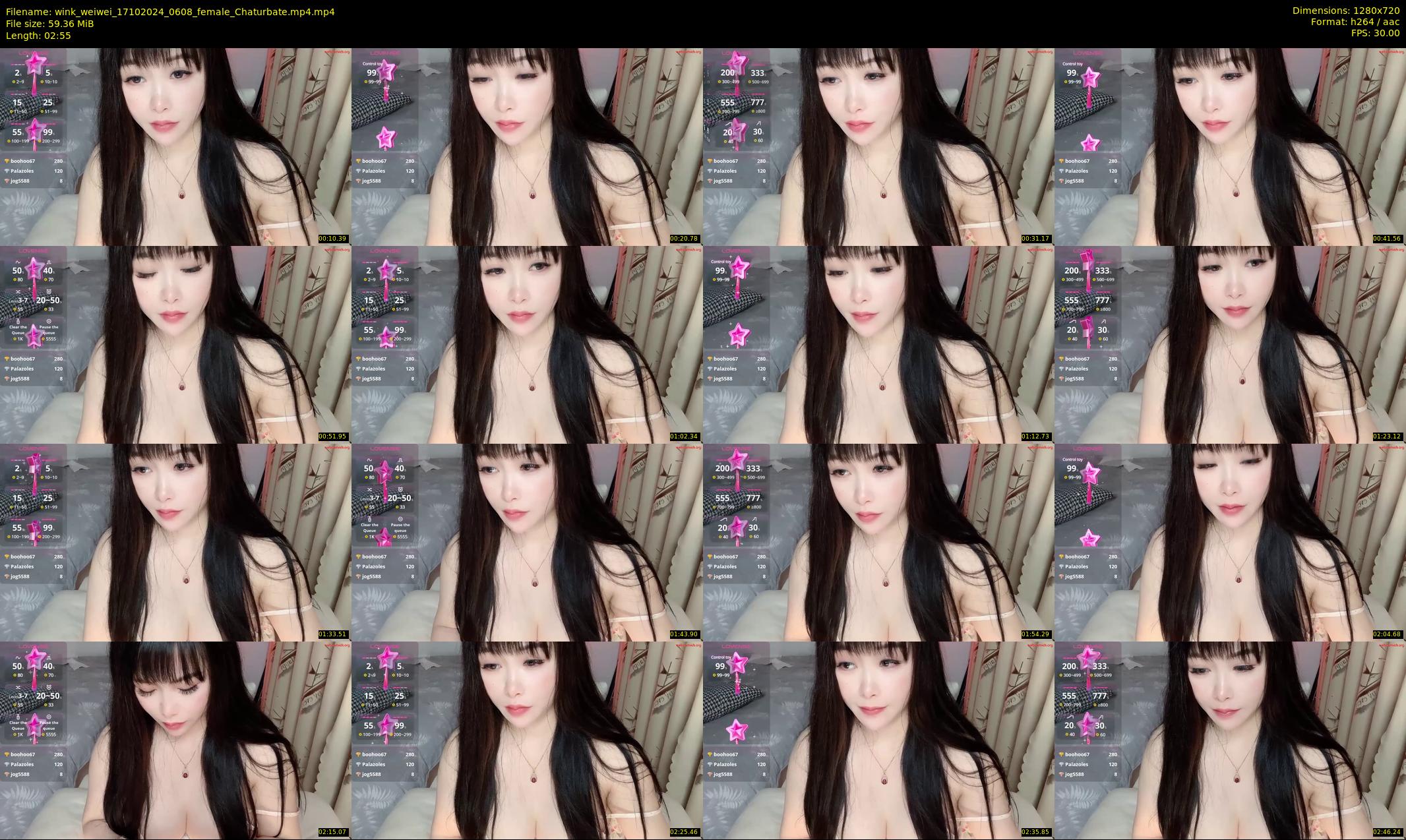 wink_weiwei — 3 minute Chaturbate female cam show recording, 720p, Oct 17, 2024