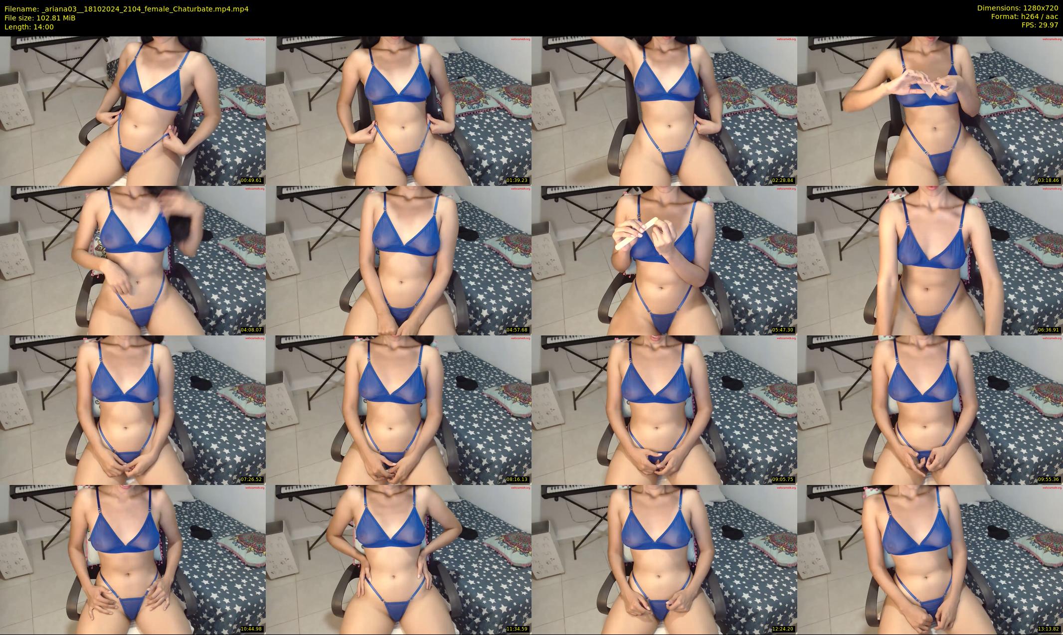 _ariana03_ — 14 minute Chaturbate female cam show recording, 720p, Oct 18, 2024
