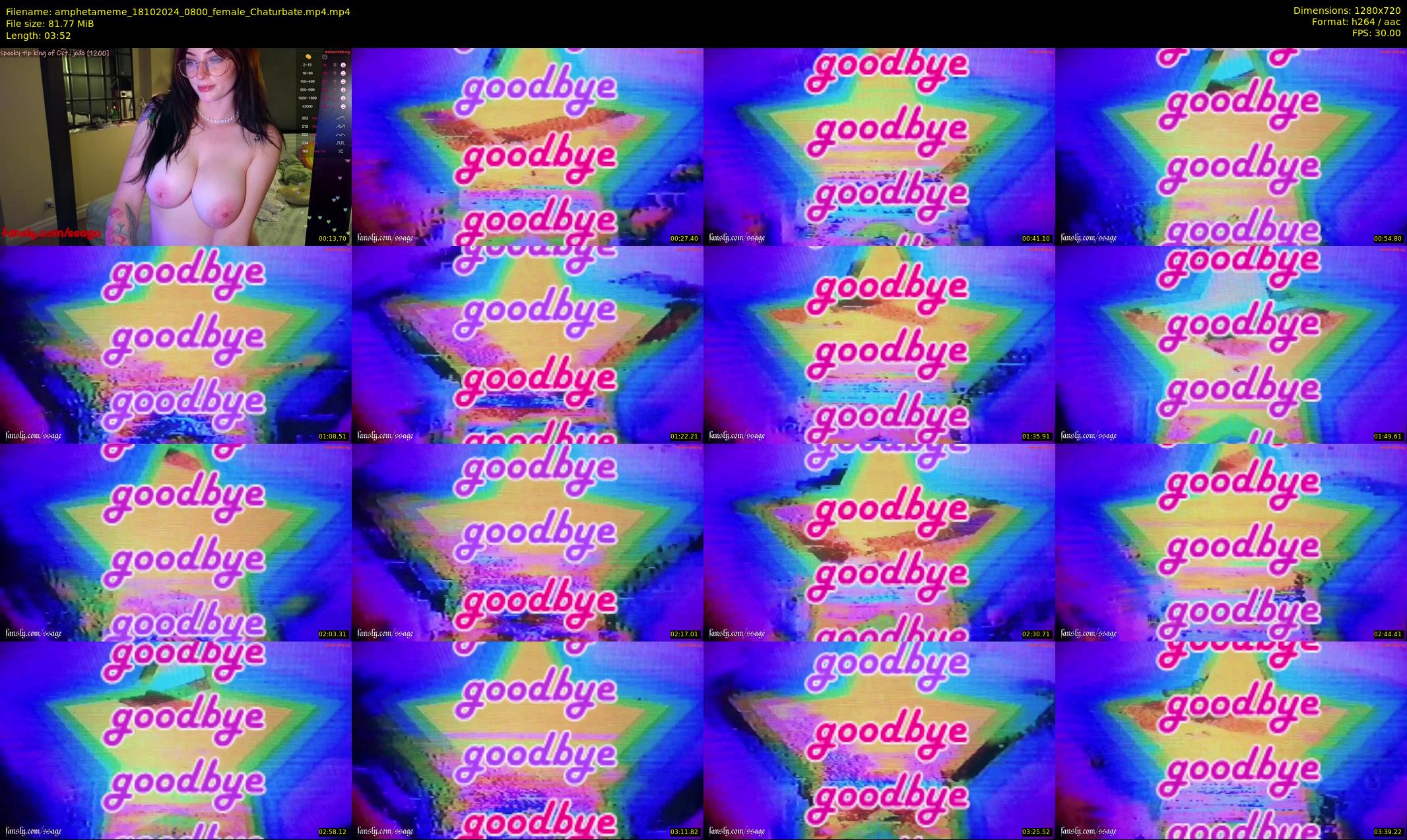 amphetameme — 4 minute Chaturbate female cam show recording, 720p, Oct 18, 2024