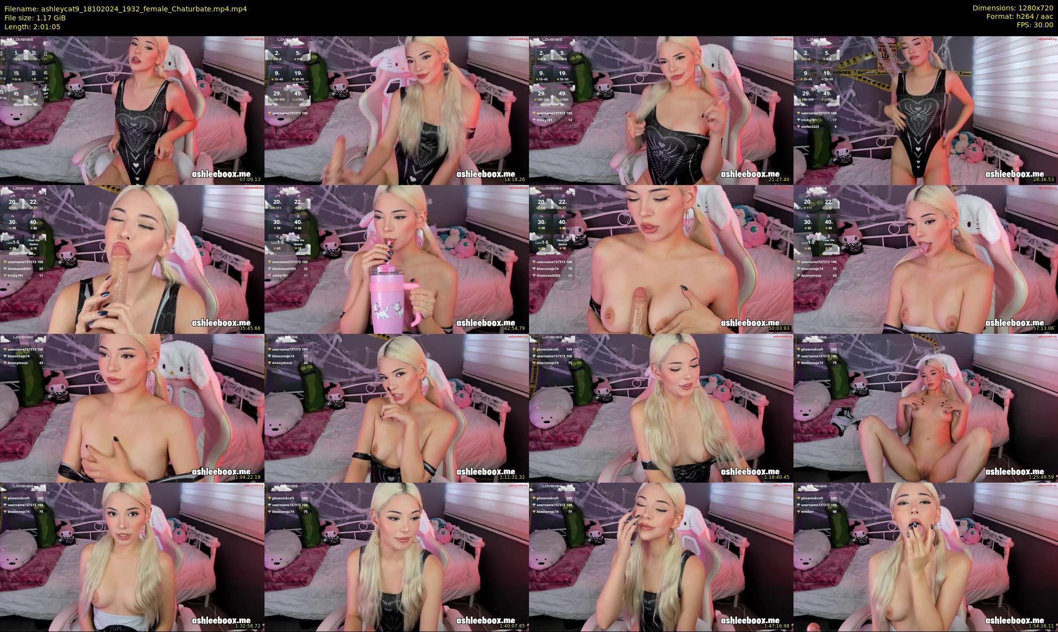 ashleycat9 — 122 minute Chaturbate female cam show recording, 720p, Oct 18, 2024