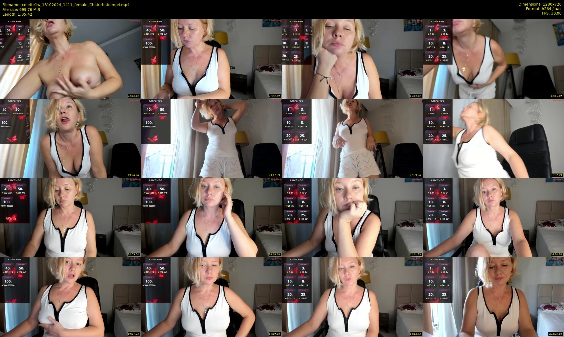 colette1w — 66 minute Chaturbate female cam show recording, 720p, Oct 18, 2024