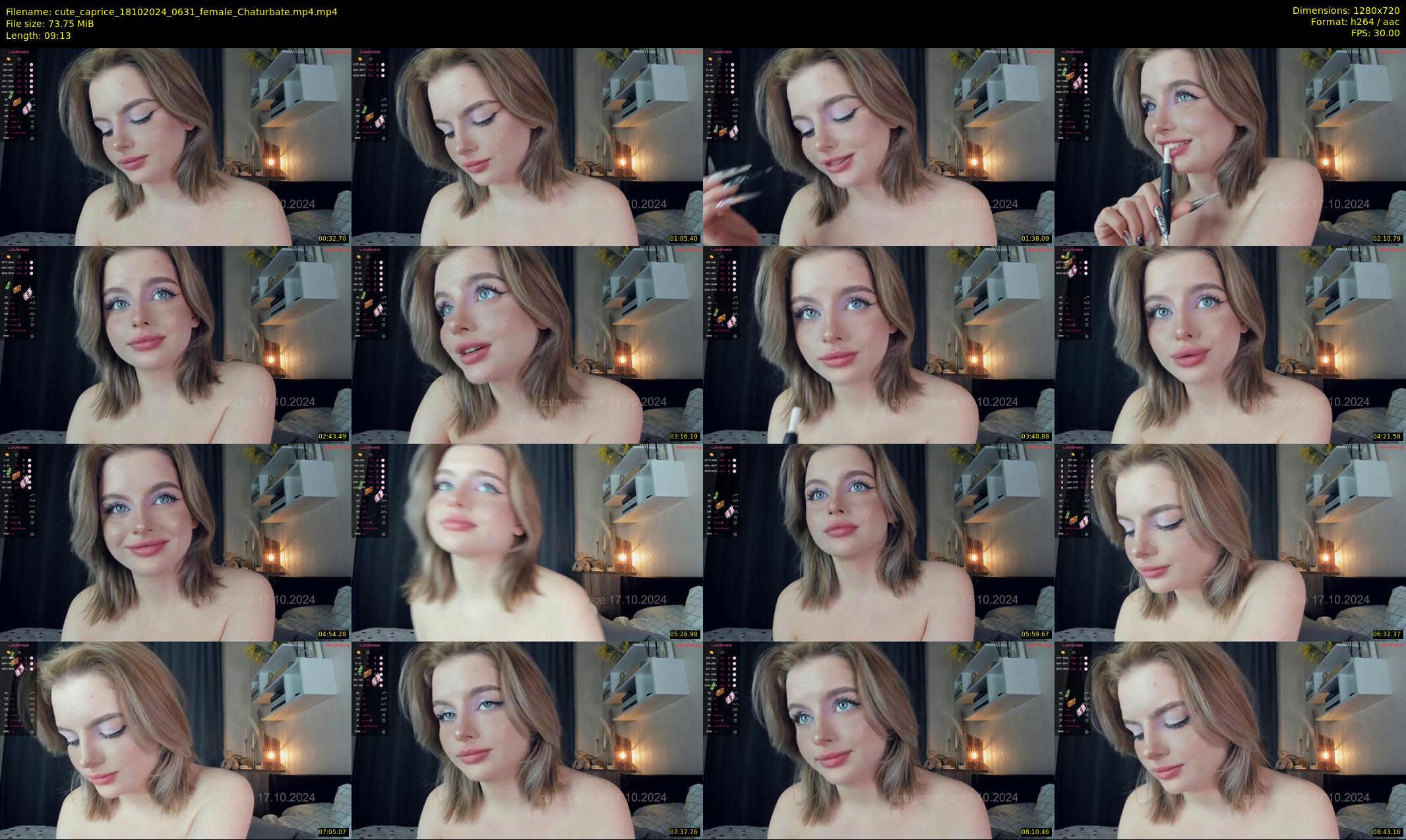 cute_caprice — 10 minute Chaturbate female cam show recording, 720p, Oct 18, 2024