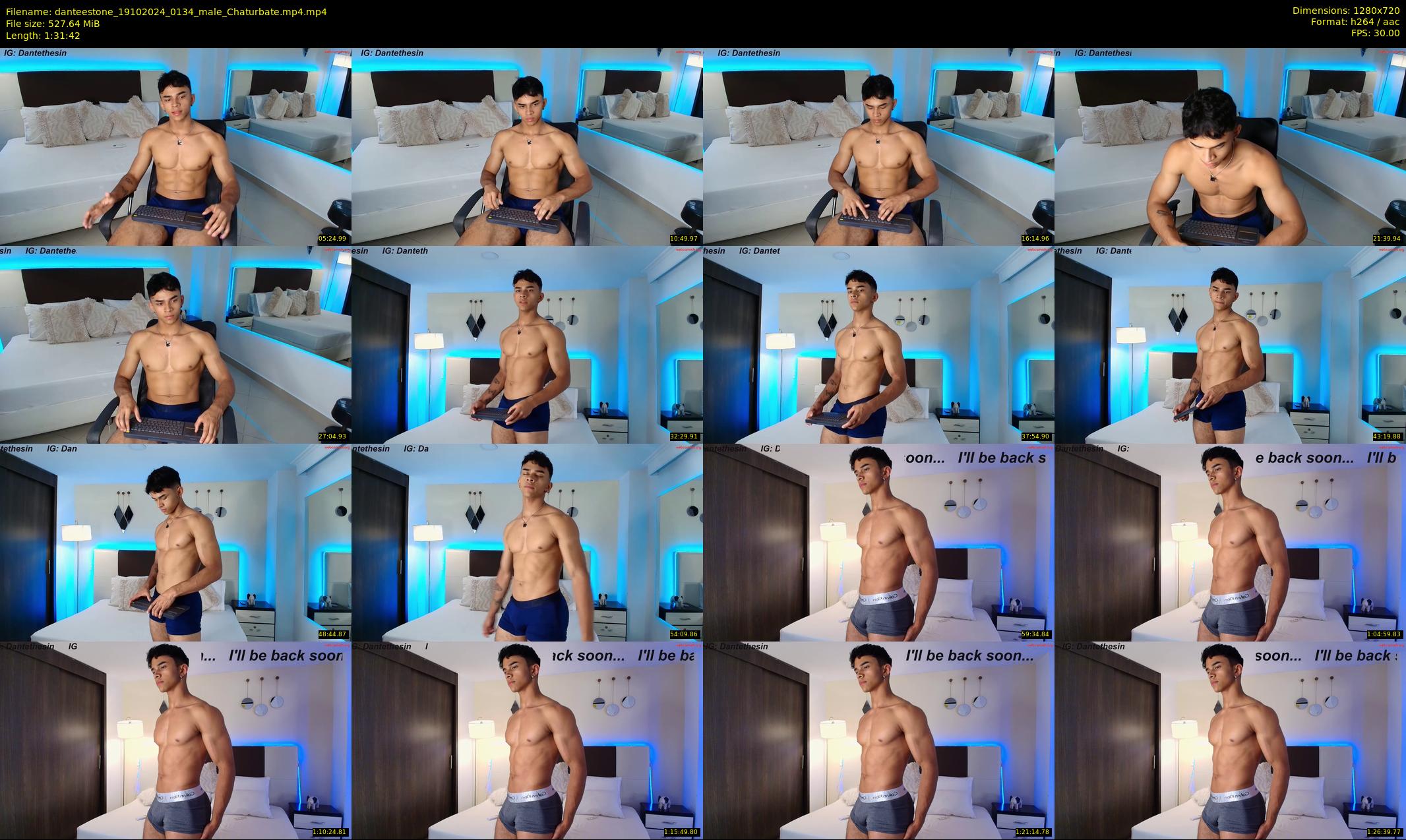 danteestone — 92 minute Chaturbate male cam show recording, 720p, Oct 19, 2024