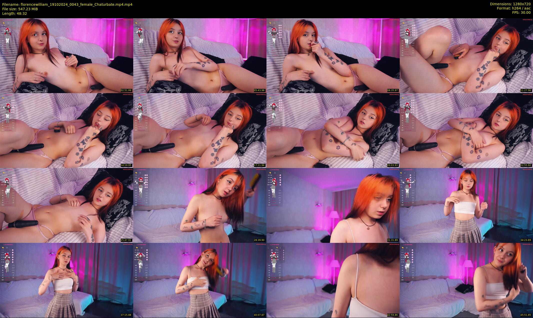 florencewilliam — 49 minute Chaturbate female cam show recording, 720p, Oct 19, 2024