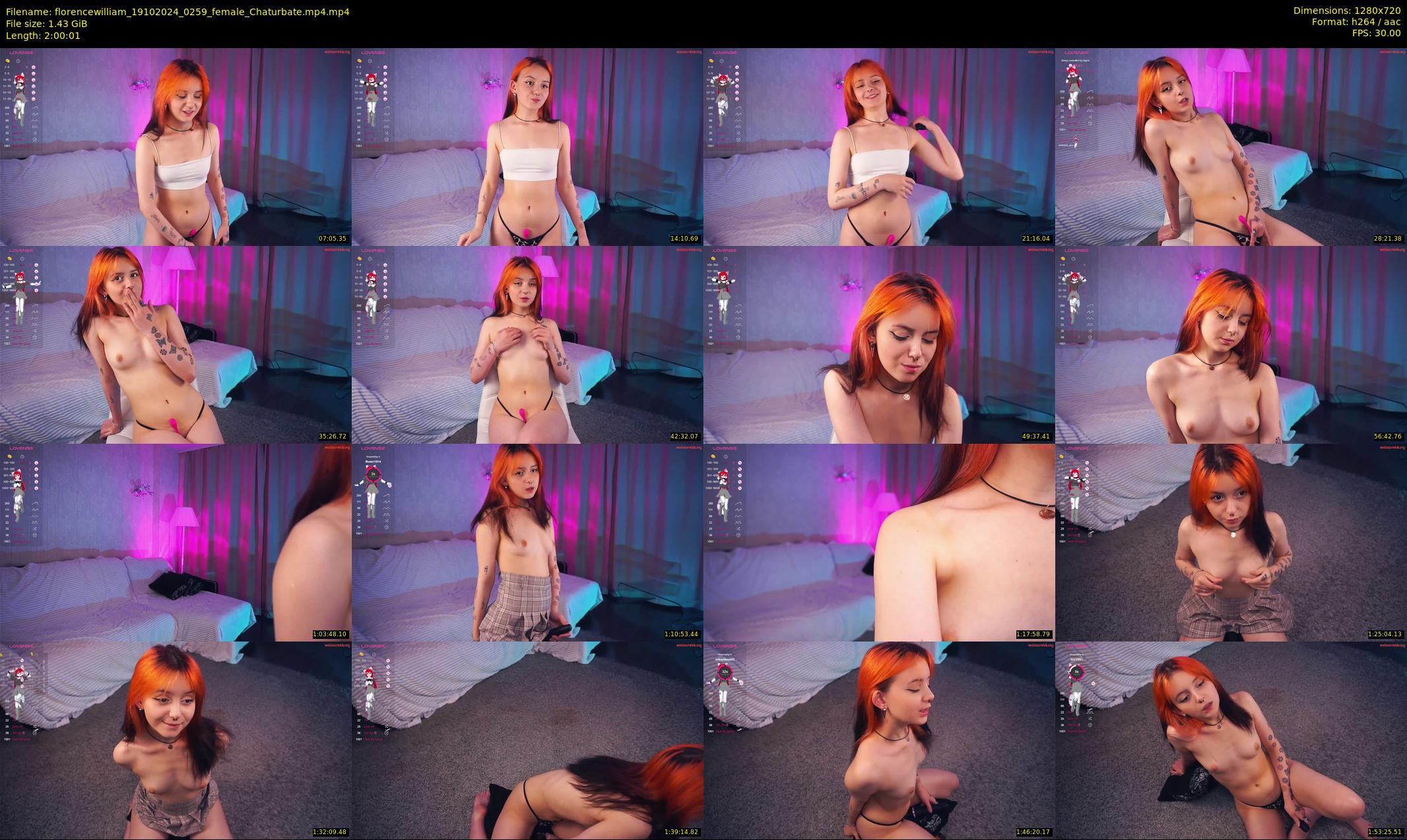 florencewilliam — 121 minute Chaturbate female cam show recording, 720p, Oct 19, 2024